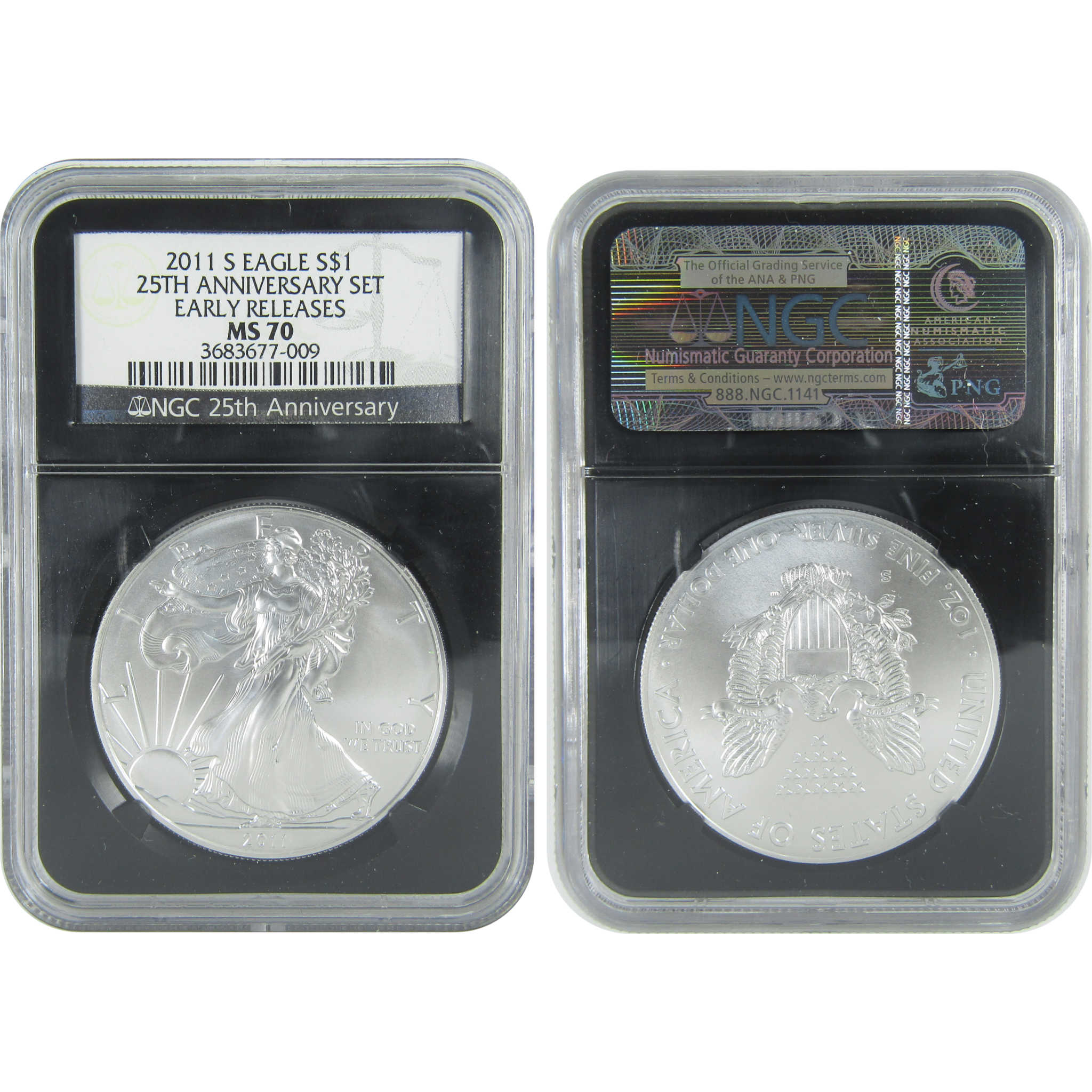 2011 American Eagle 25th Anniversary Silver Coin Set NGC SKU:CPC9402