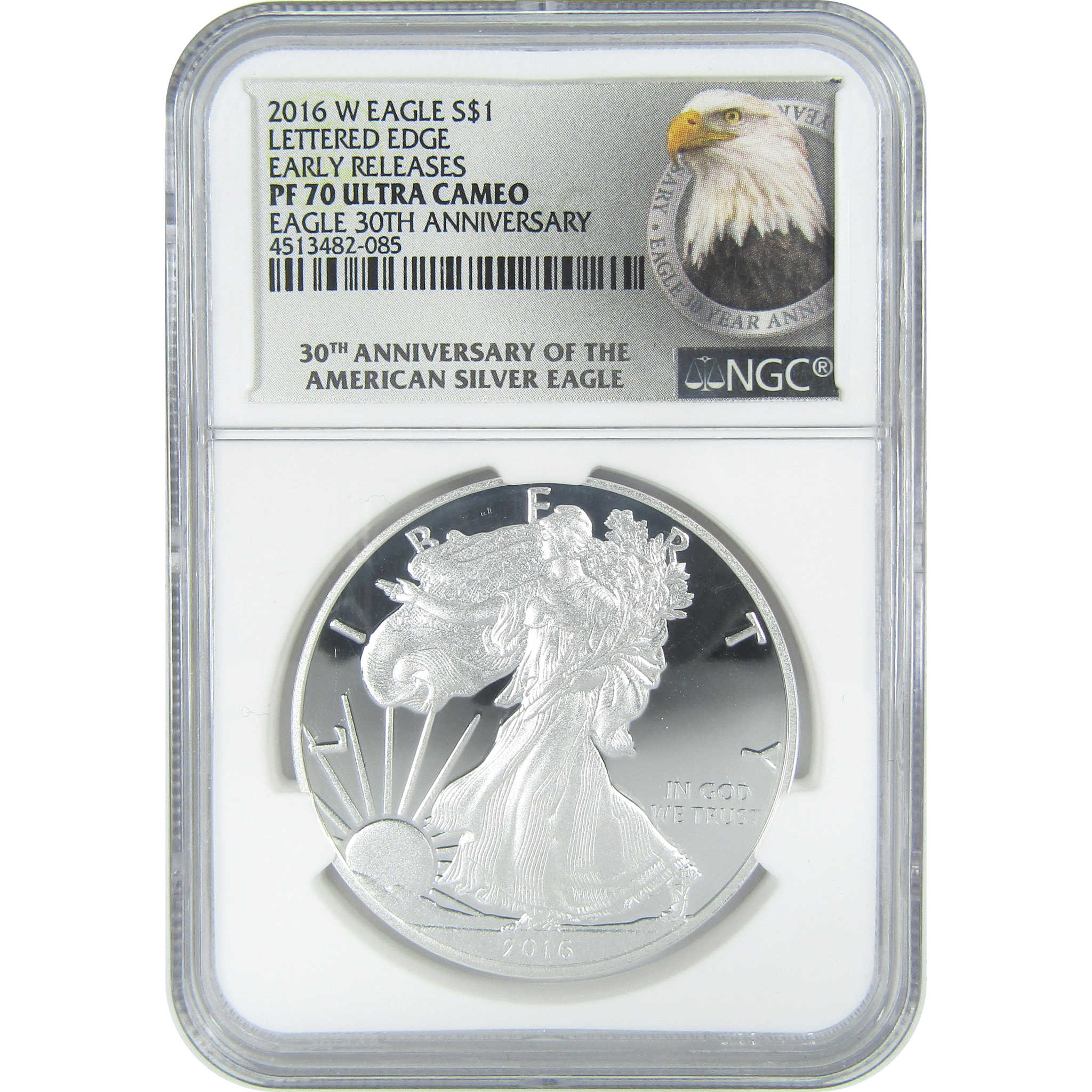 2016 W Lettered Edge American Silver Eagle PF 70 UCAM NGC SKU:CPC9403