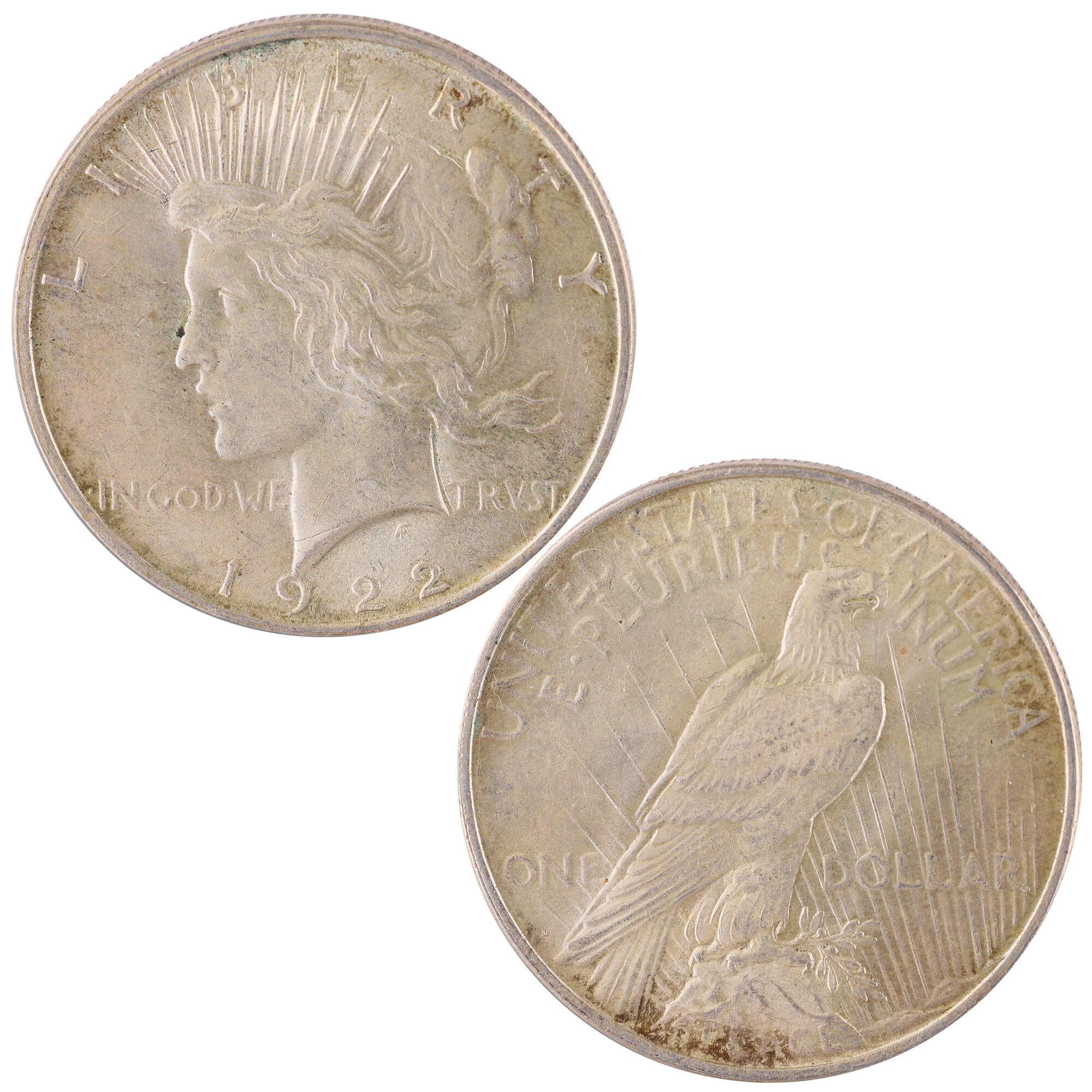 1922 D Peace Dollar AU About Uncirculated Silver $1 Coin SKU:I12076