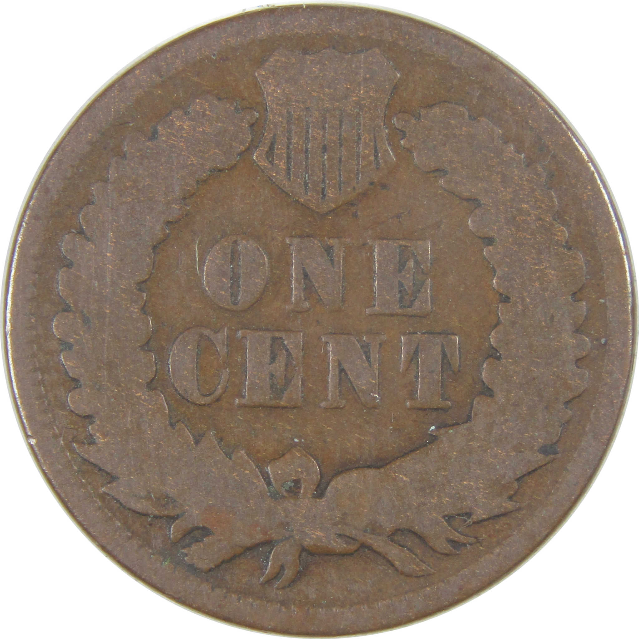 1873 Closed 3 Indian Head Cent AG About Good Penny 1c Coin SKU:I16780