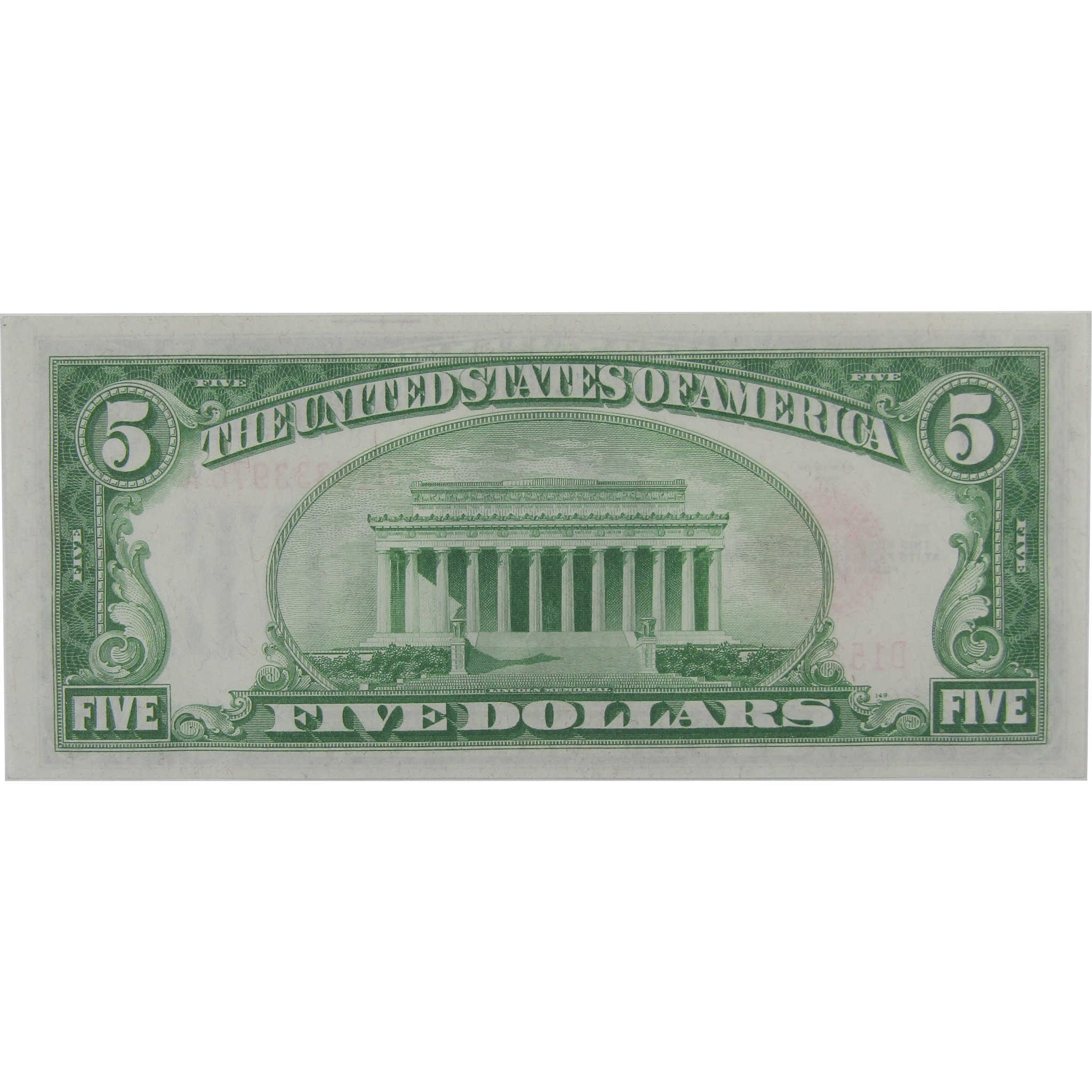 1928 B $5 Small Size Legal Tender Note CU Crisp Uncirculated Currency