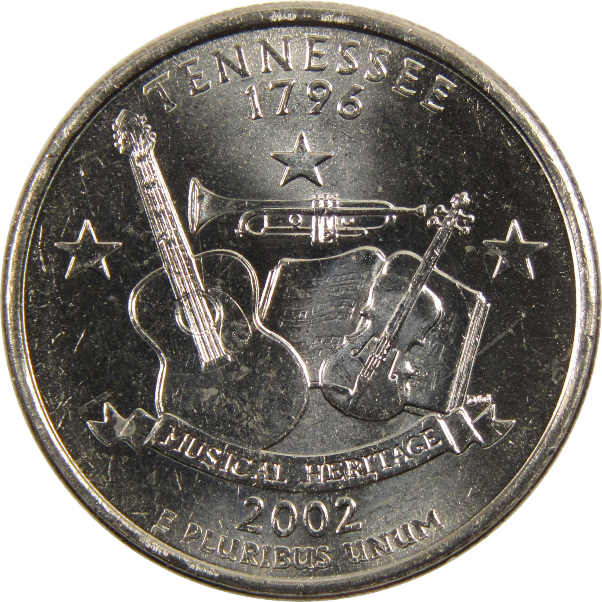 2002 P Tennessee State Quarter BU Uncirculated Clad 25c Coin