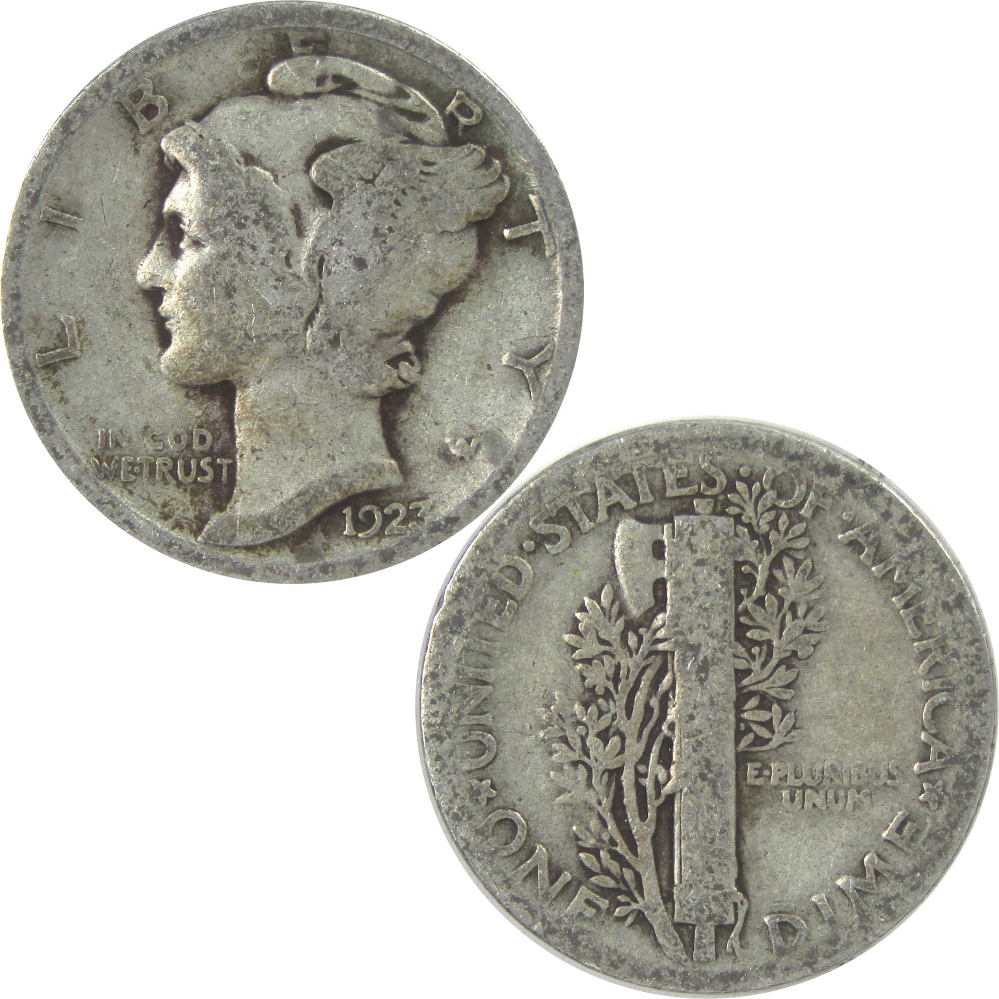 1923 Mercury Dime Silver 10c Coin