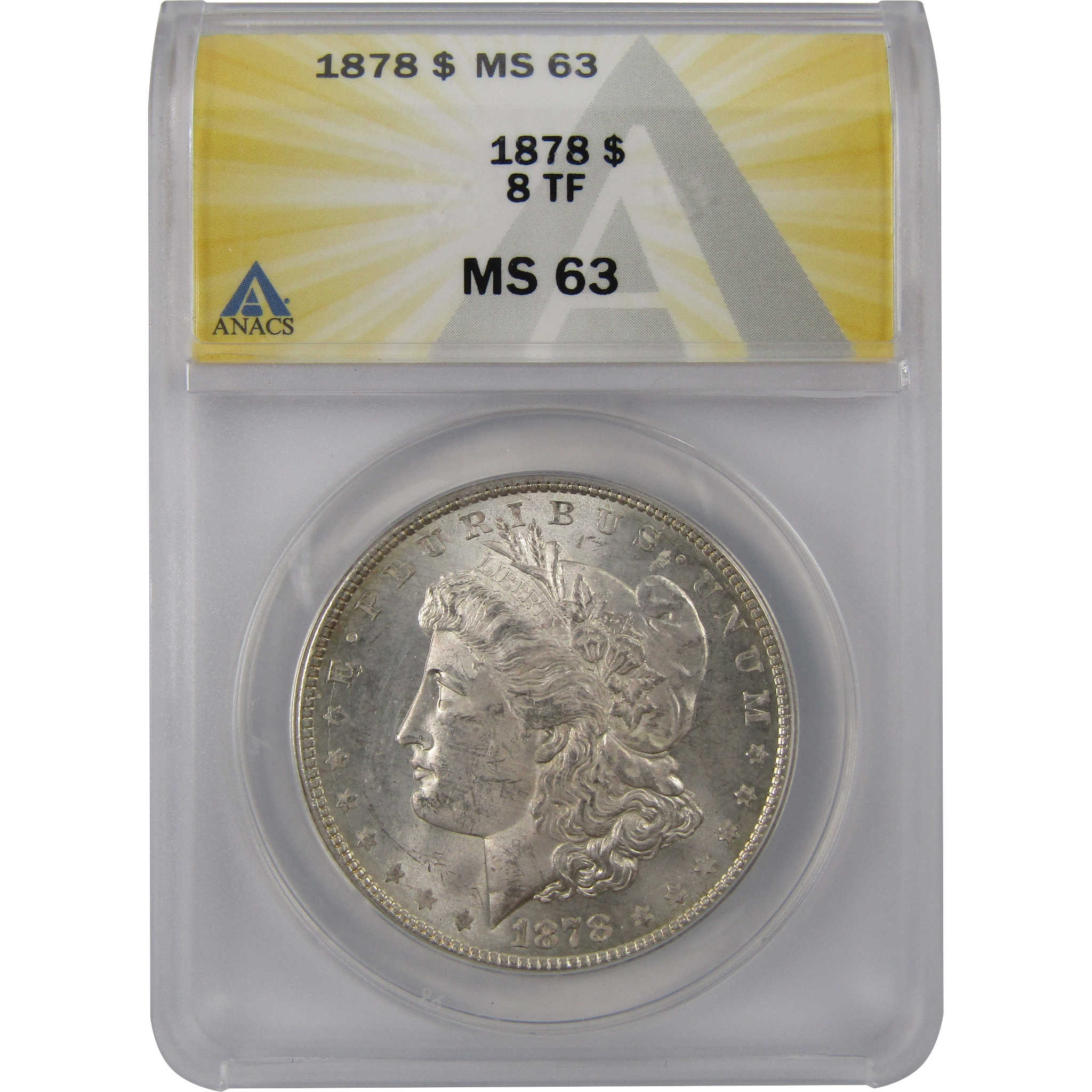 1878 8TF Morgan Dollar MS 63 ANACS 90% Silver $1 Coin SKU:I10163 - Morgan coin - Morgan silver dollar - Morgan silver dollar for sale - Profile Coins &amp; Collectibles