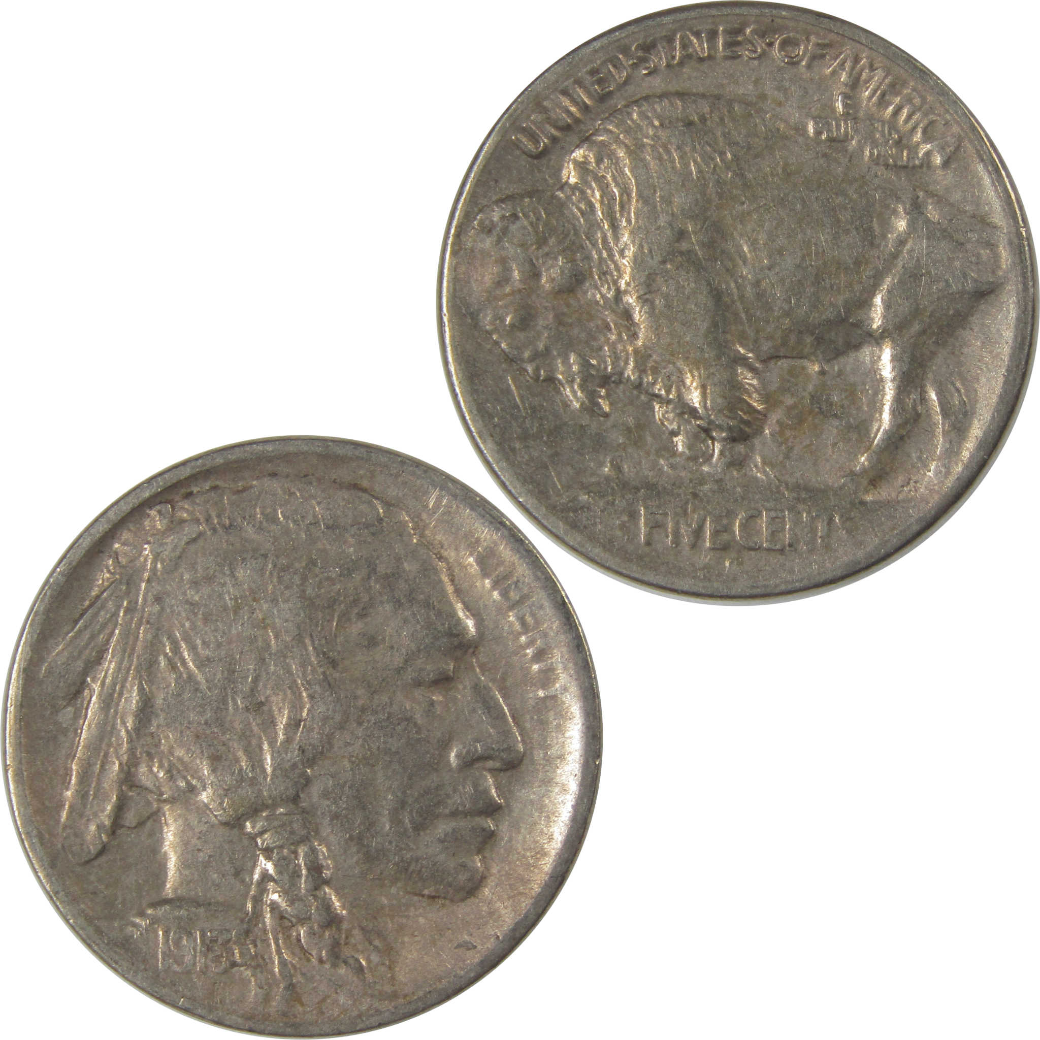 1913 S Type 1 Buffalo Nickel VF Very Fine Details 5c Coin SKU:I22876