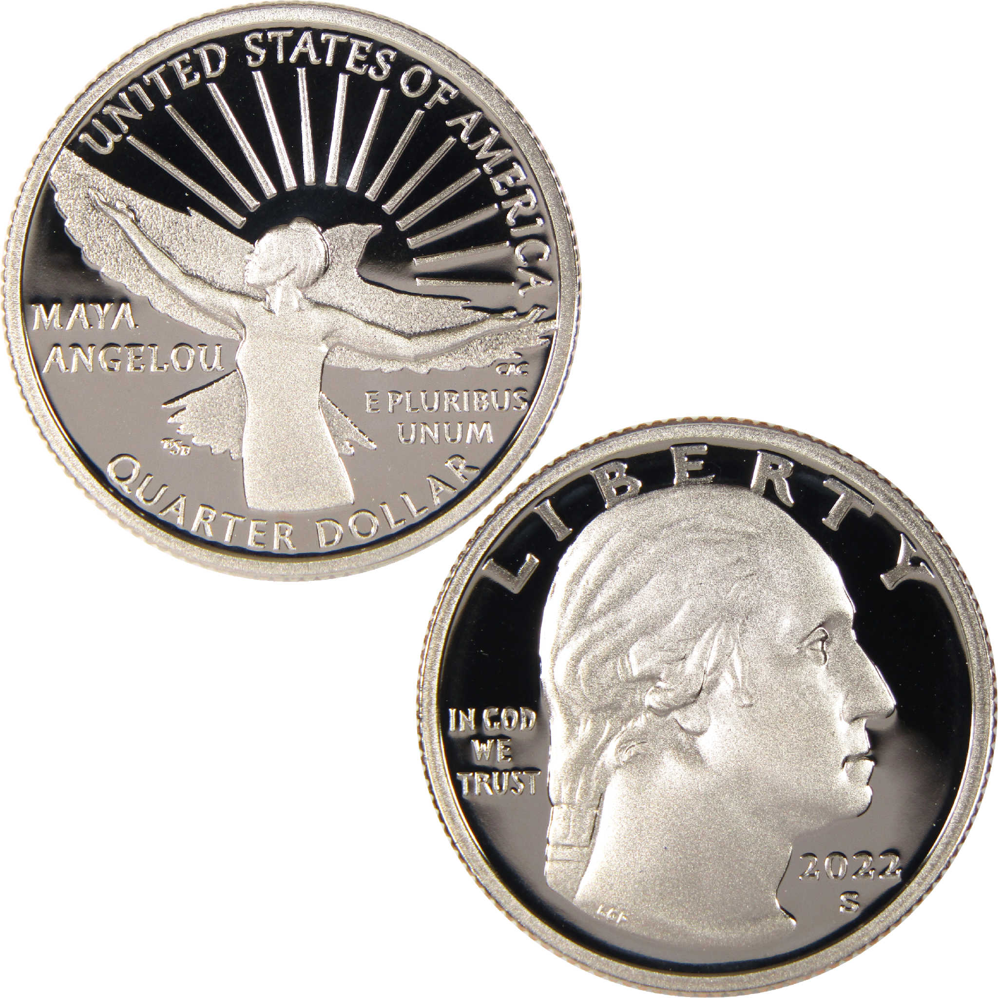 2022 S Maya Angelou American Women Quarter Clad 25c Proof Coin