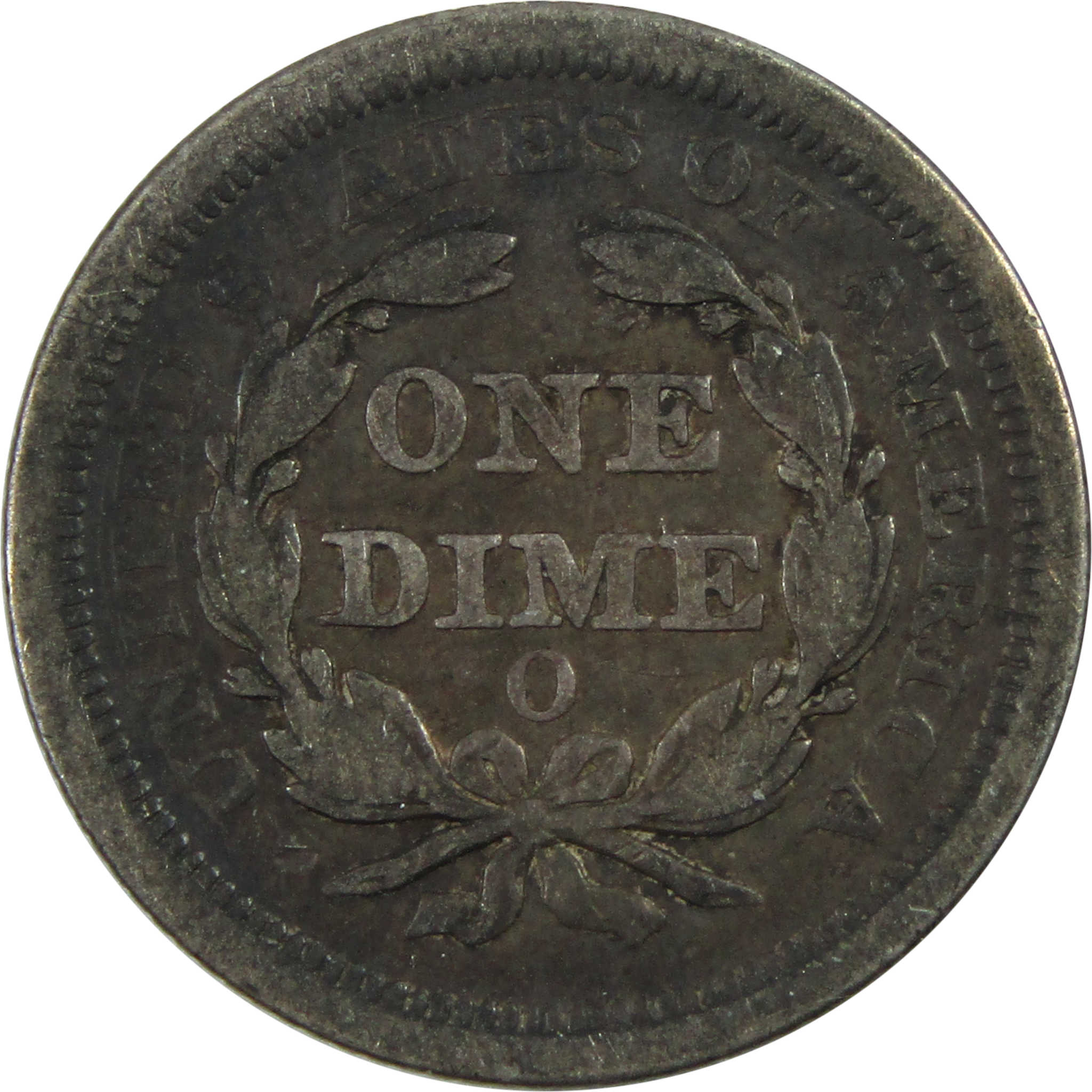 1853 O Seated Liberty Dime F Fine Silver 10c Coin SKU:I13442