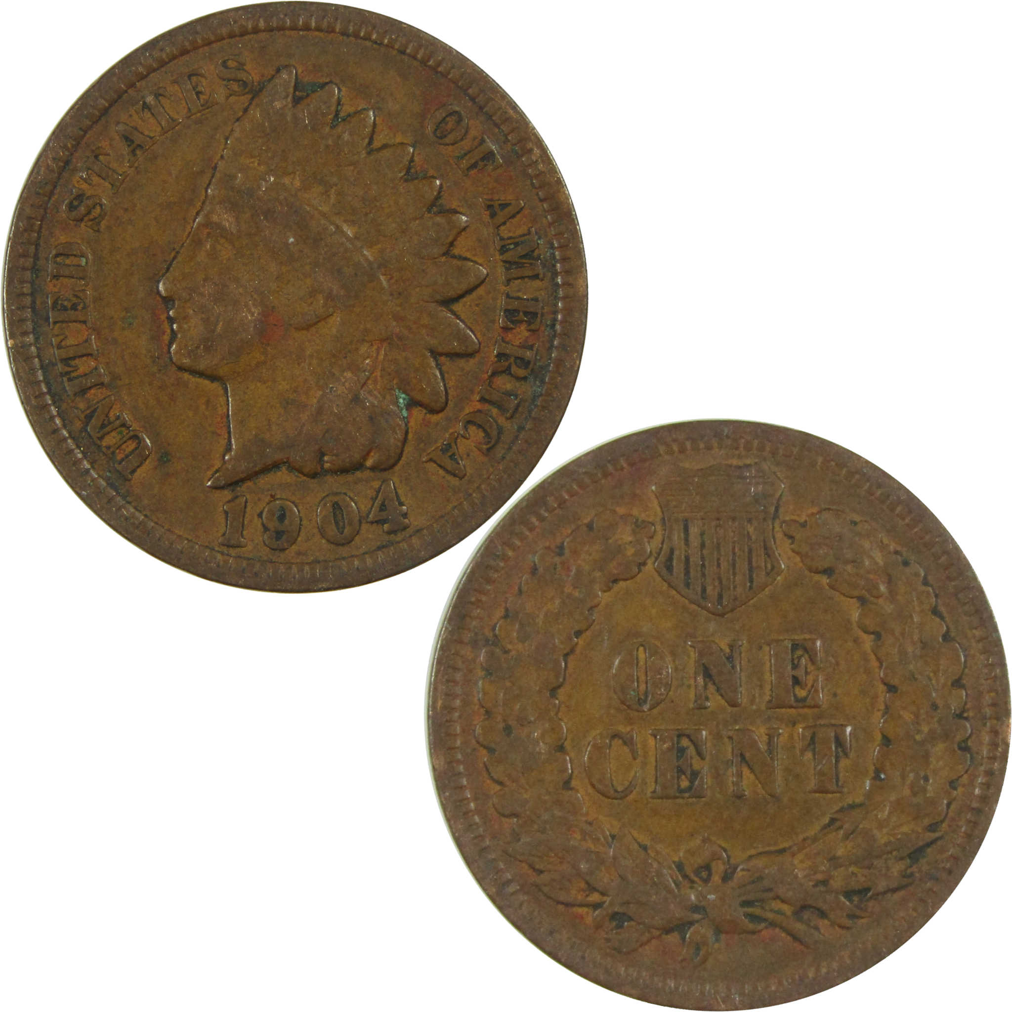 1904 Indian Head Cent VG Very Good Penny 1c Coin SKU:I27021
