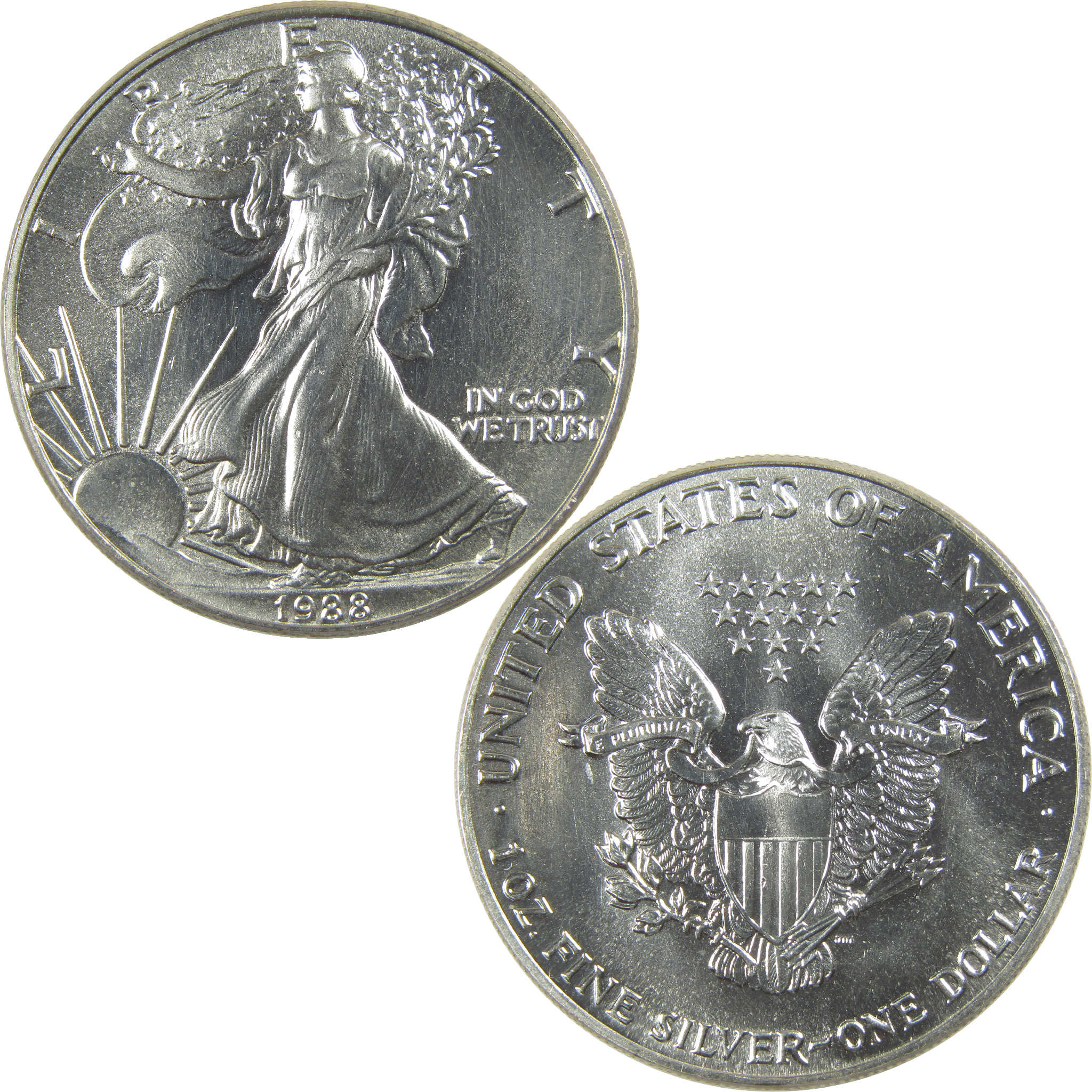 1988 American Silver Eagle Uncirculated Bullion $1 Coin