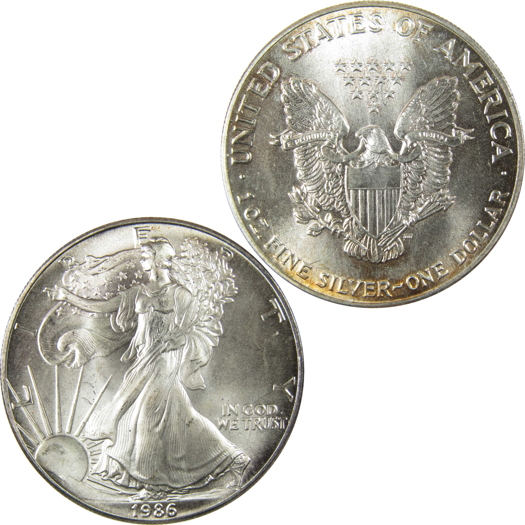 1986 American Silver Eagle Uncirculated Mint State $1 Coin SKU:CP1530