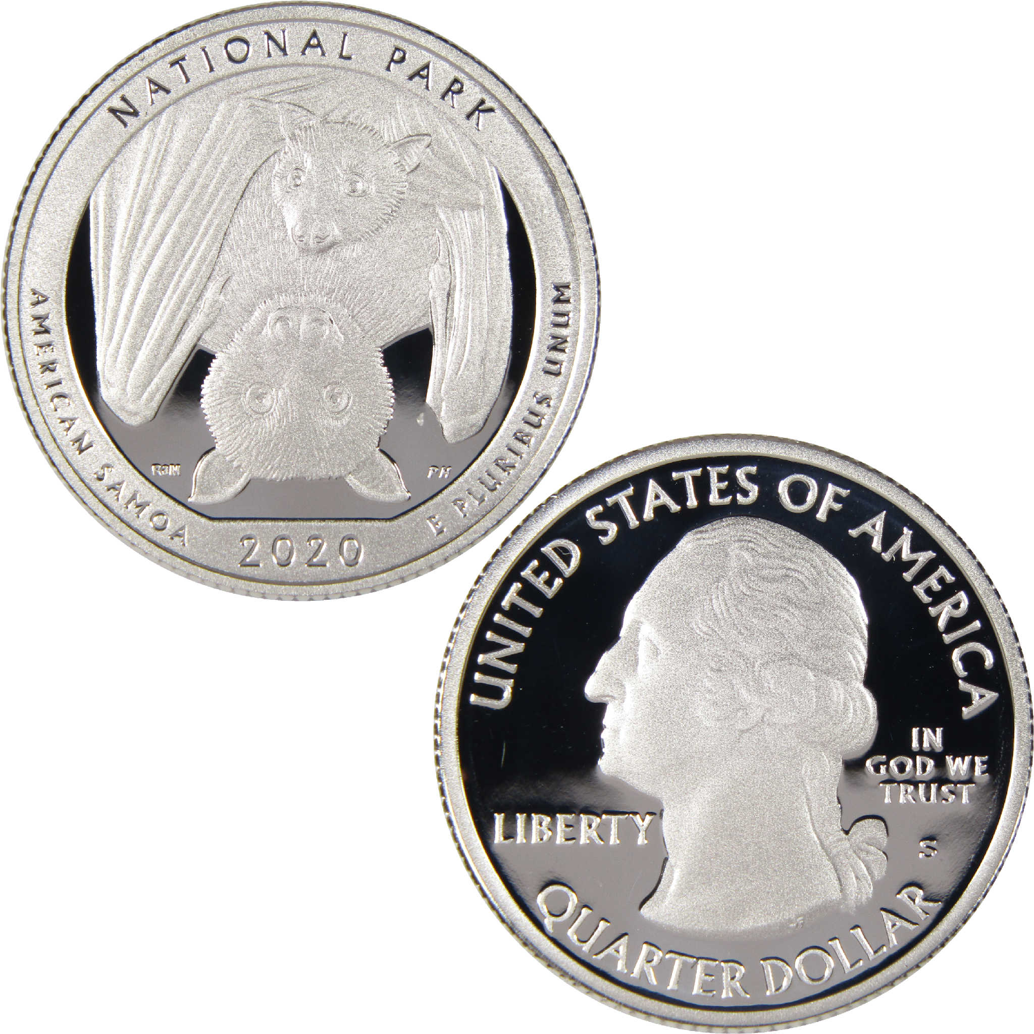 2020 S American Samoa National Park Quarter .999 Silver 25c Proof Coin