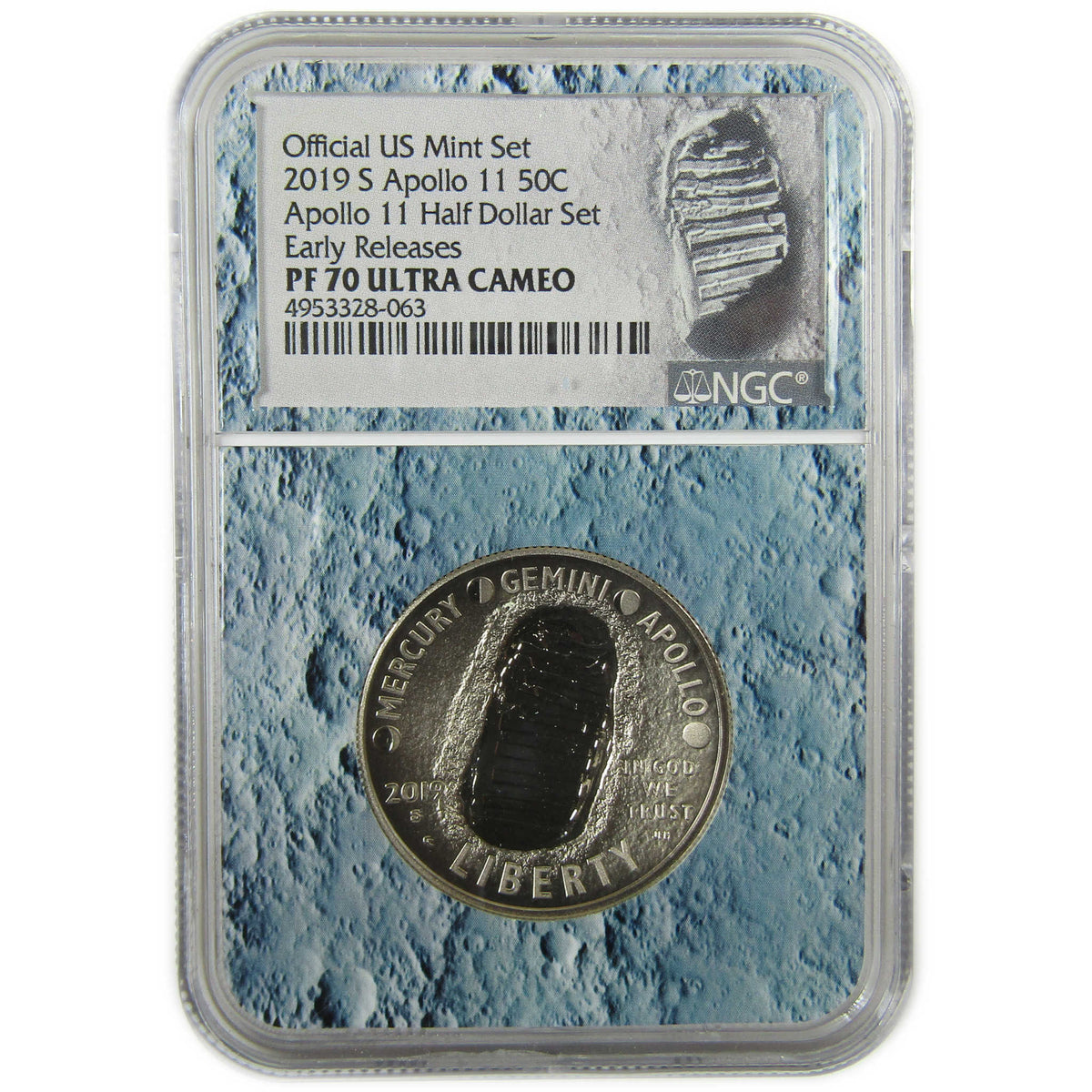 2019 S Apollo 11 50th Anniversary 50c Clad PF 70 UCAM NGC SKU:CP1659