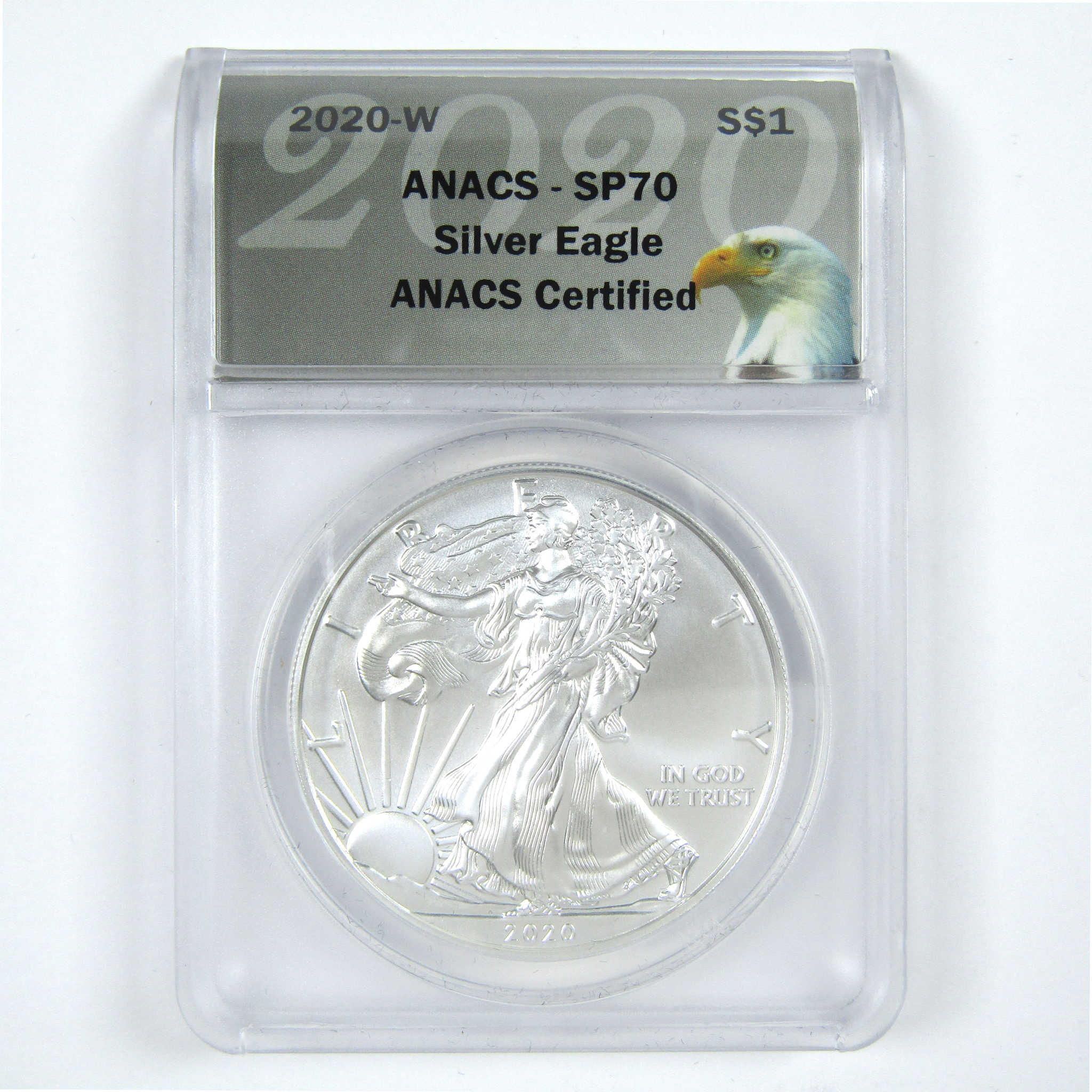 2020 W American Silver Eagle SP 70 ANACS $1 Burnished SKU:CPC8041