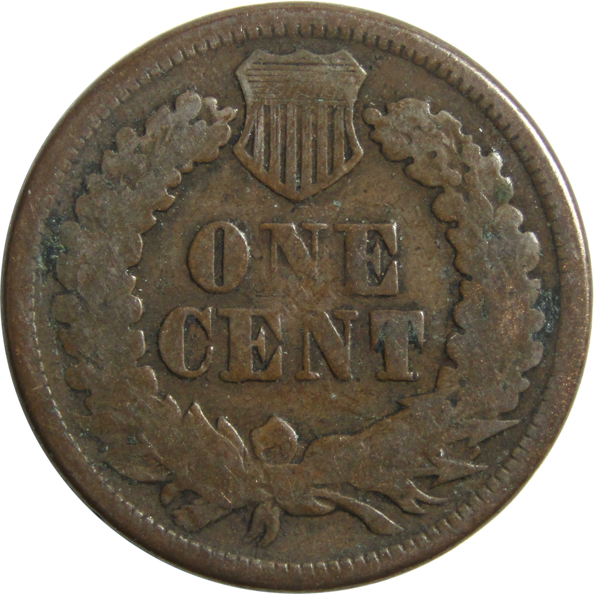 1868 Indian Head Cent AG About Good Penny 1c Coin SKU:I13232
