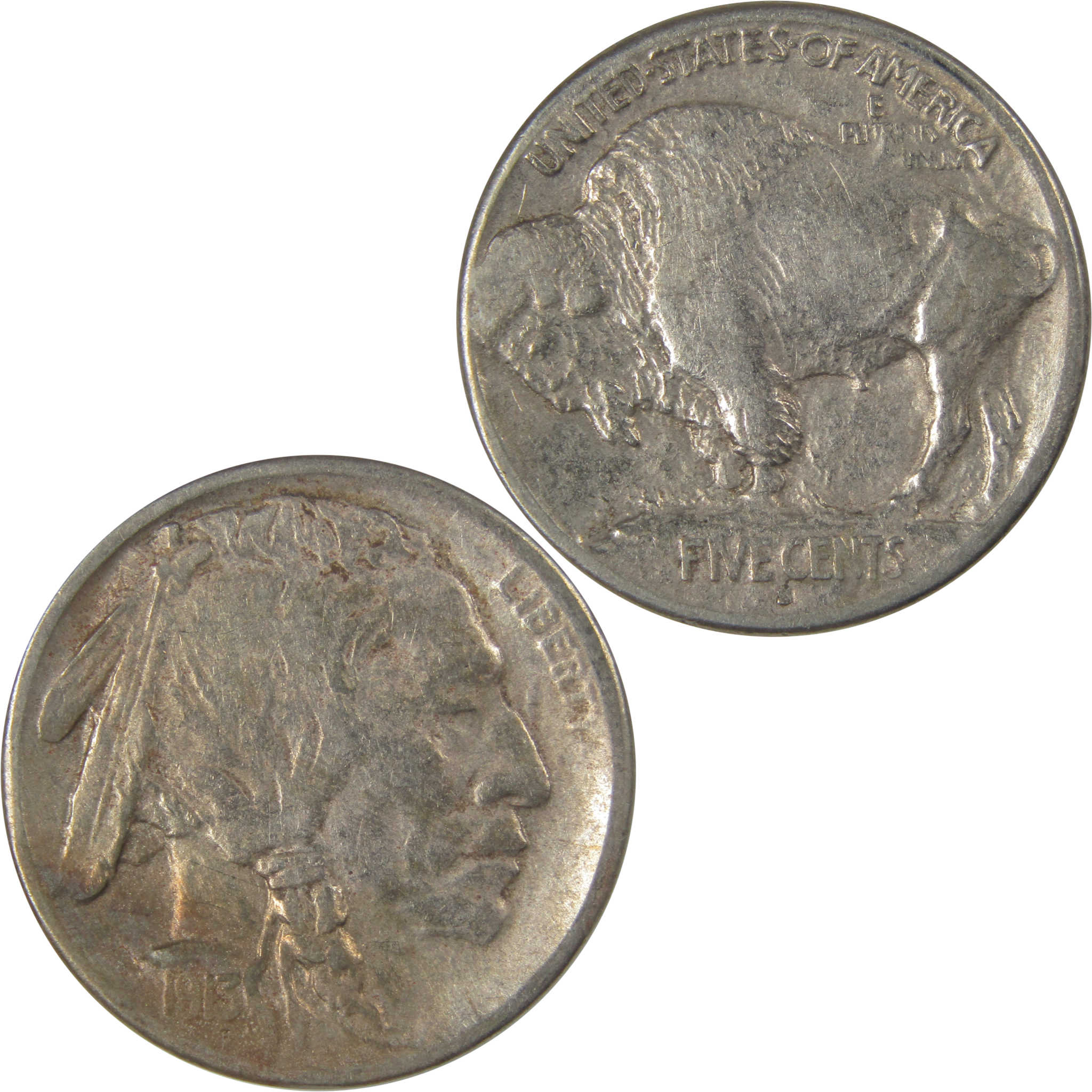 1913 S Type 1 Indian Head Buffalo Nickel F Fine Details SKU:I22907