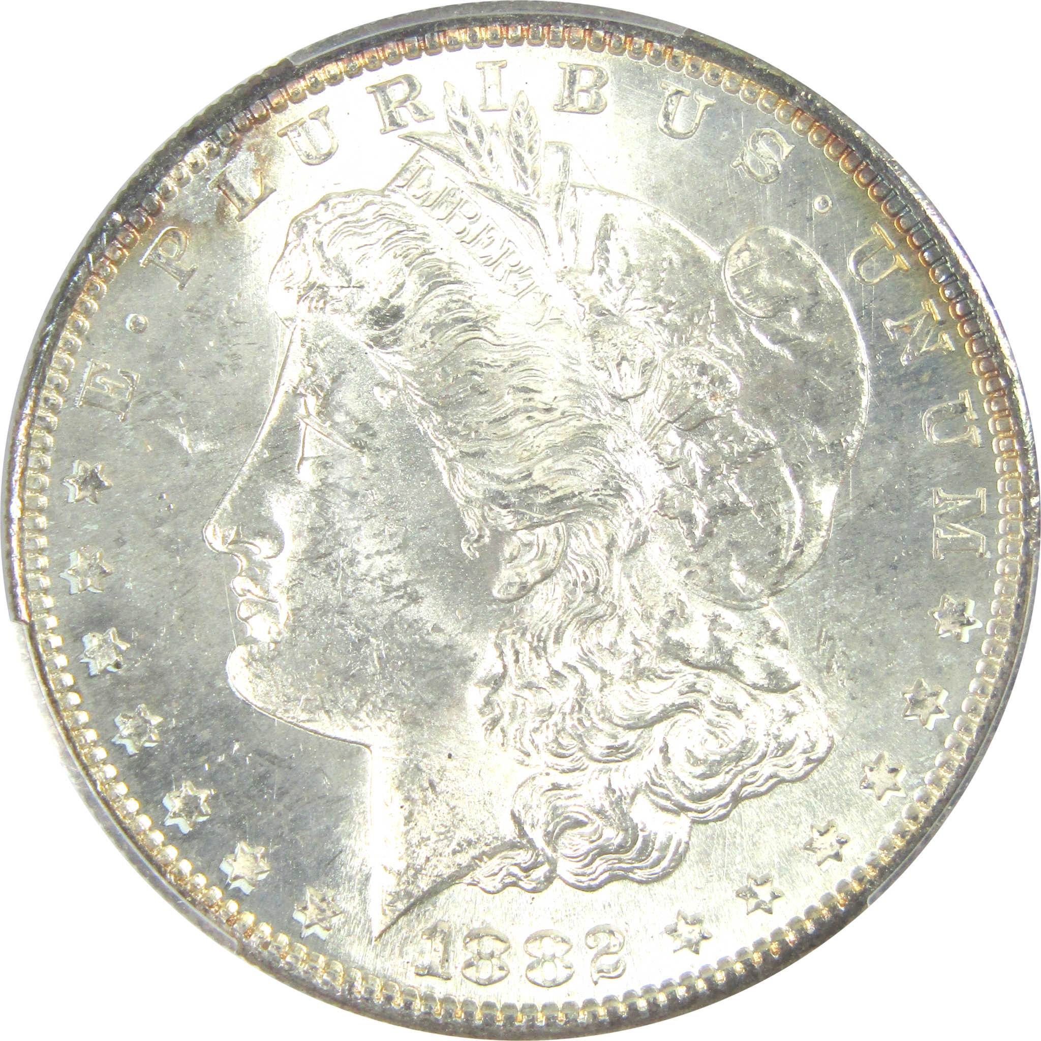 1882 S Morgan Dollar MS 63 PCGS Silver $1 Coin Toned SKU:I15733