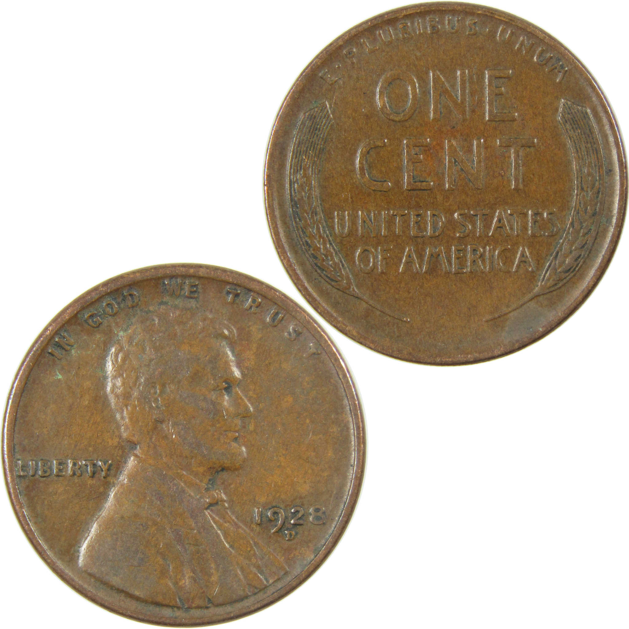 1928 D Lincoln Wheat Cent VF Very Fine Penny 1c Coin SKU:I27595