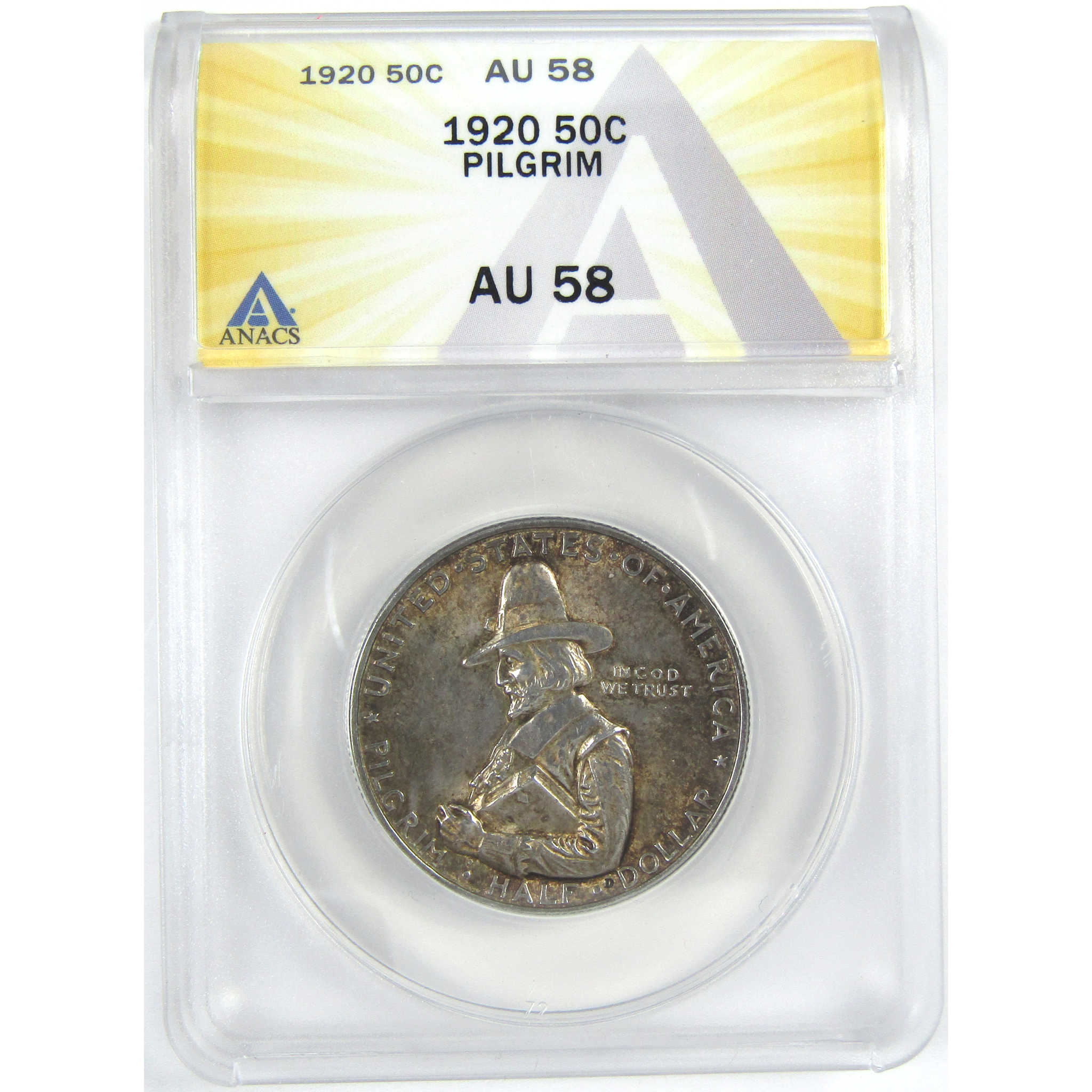 Pilgrim Commemorative Half Dollar 1920 AU 58 ANACS Silver SKU:I16369