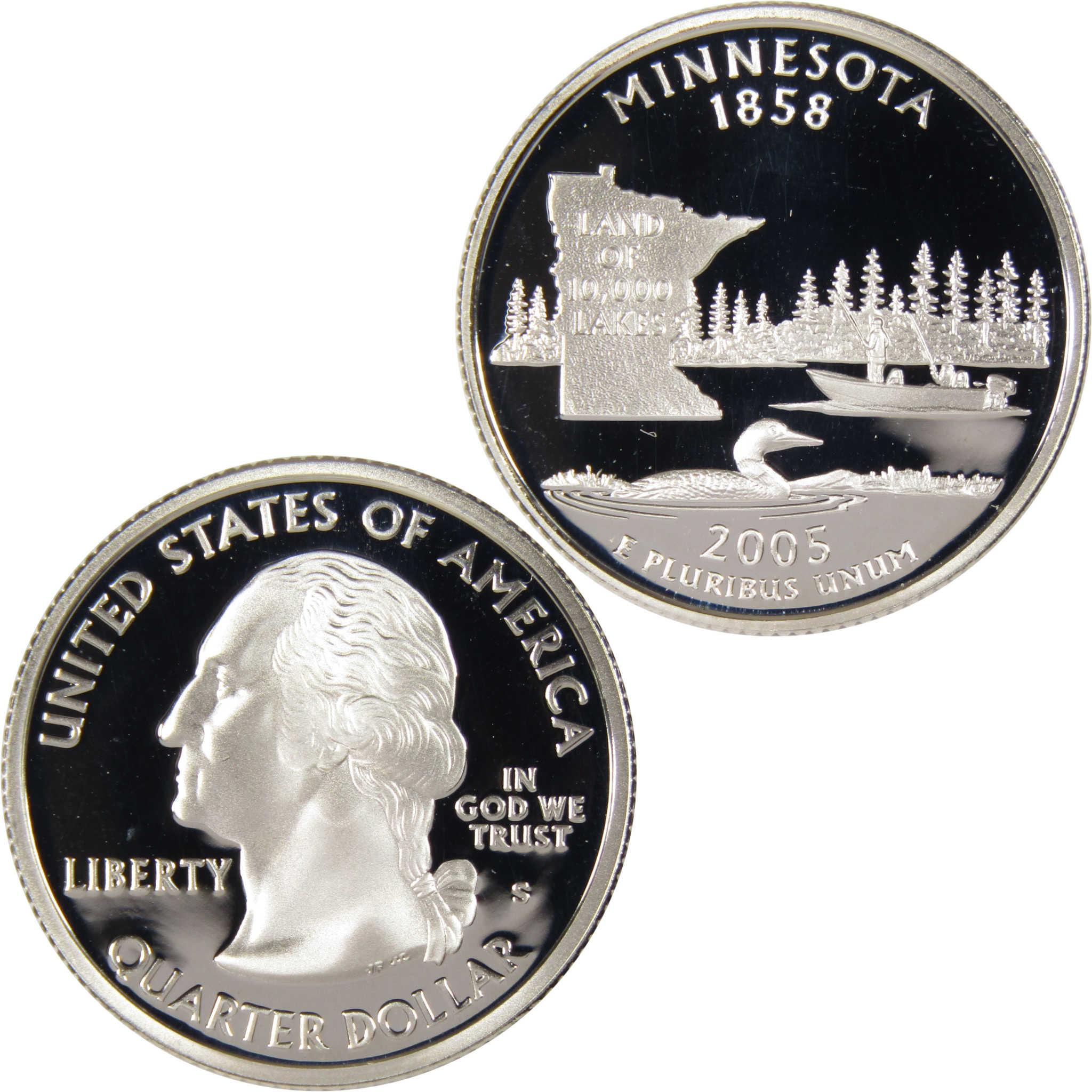 米国◆◆2005-P ワシントン (MN) クォーター硬貨100枚バッグ◆◆ ワシントン・クォーターズ：アメリカ建国の父への永遠の敬意