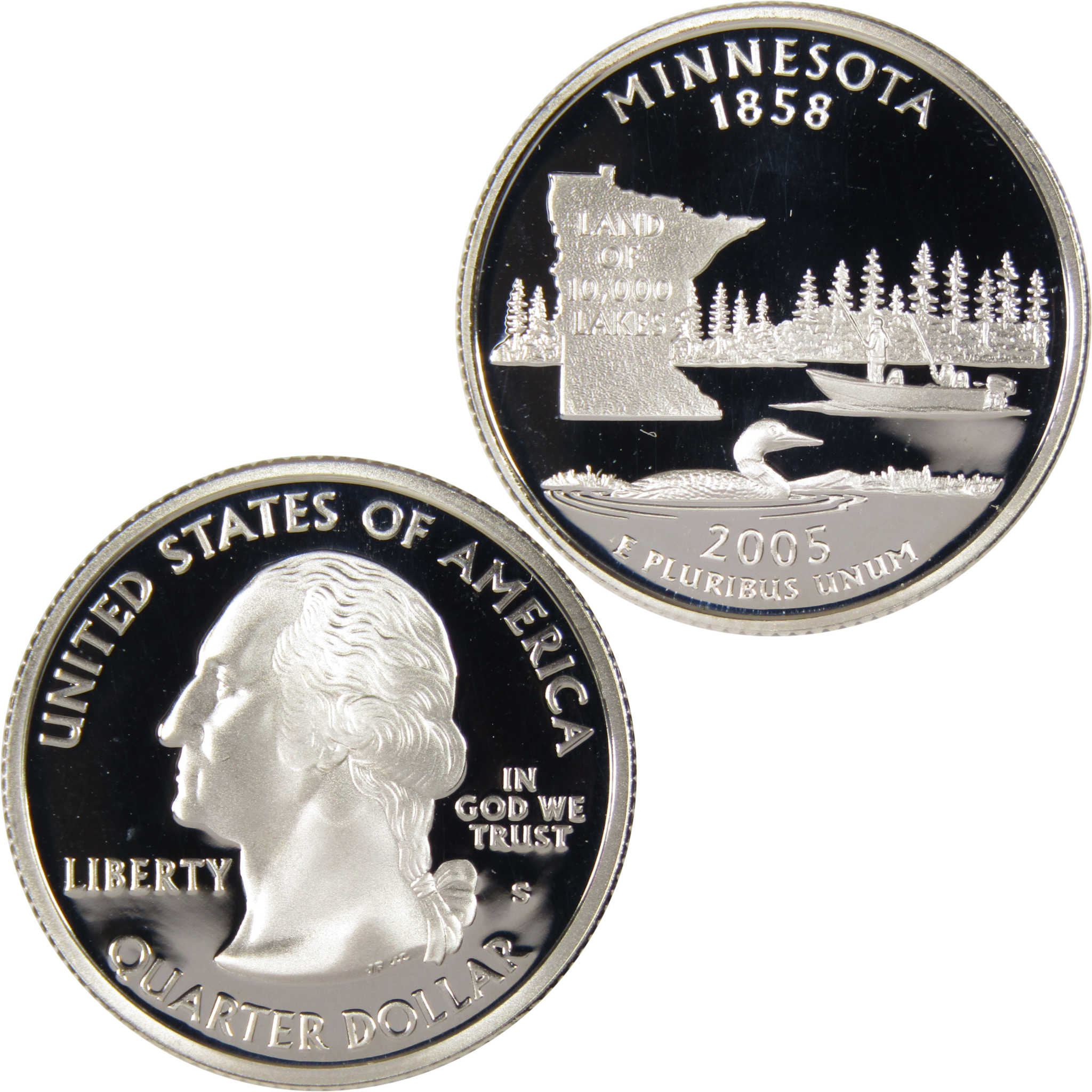 2005 S Minnesota State Quarter Silver 25c Proof Coin