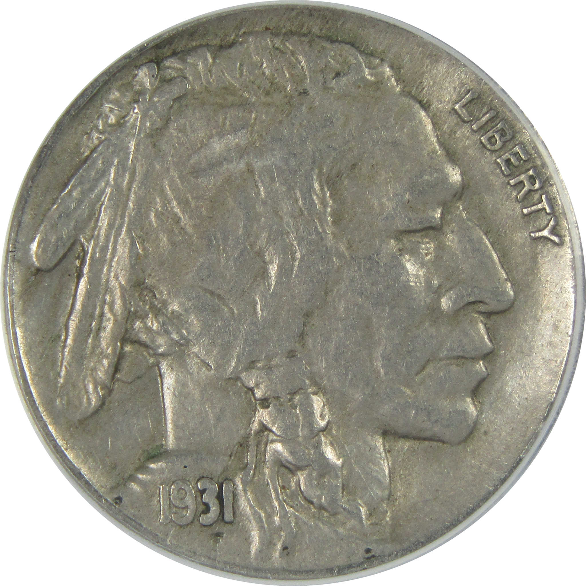 1931 S Indian Head Buffalo Nickel AU 50 Details ANACS 5c SKU:I16109