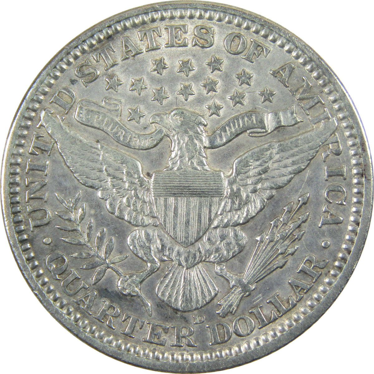 1914 D Barber Silver Quarter XF EF Extremely Fine Details SKU:CP1750