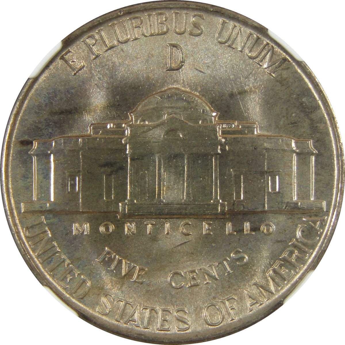 1944 D Jefferson Wartime Silver Nickel MS 67 NGC 5c Coin SKU:I28711
