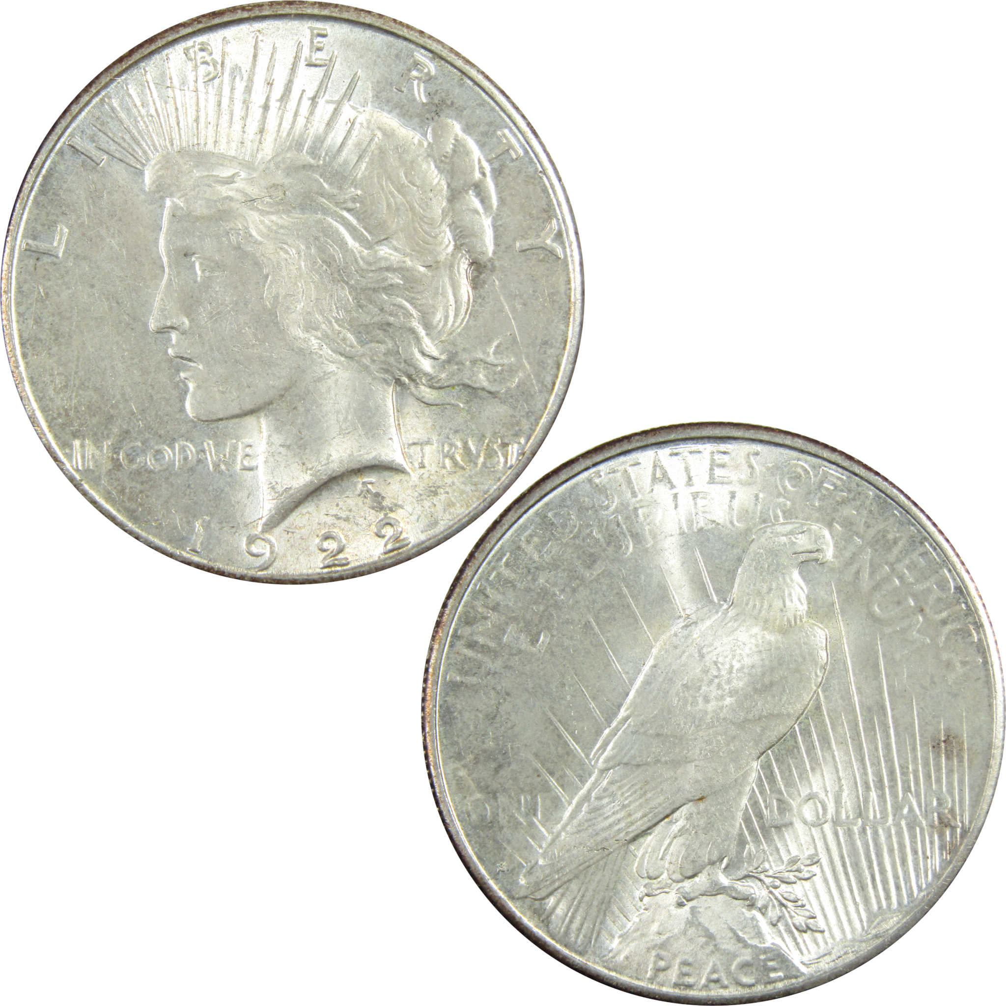 1922 S Peace Dollar Uncirculated Silver $1 Coin SKU:I14329