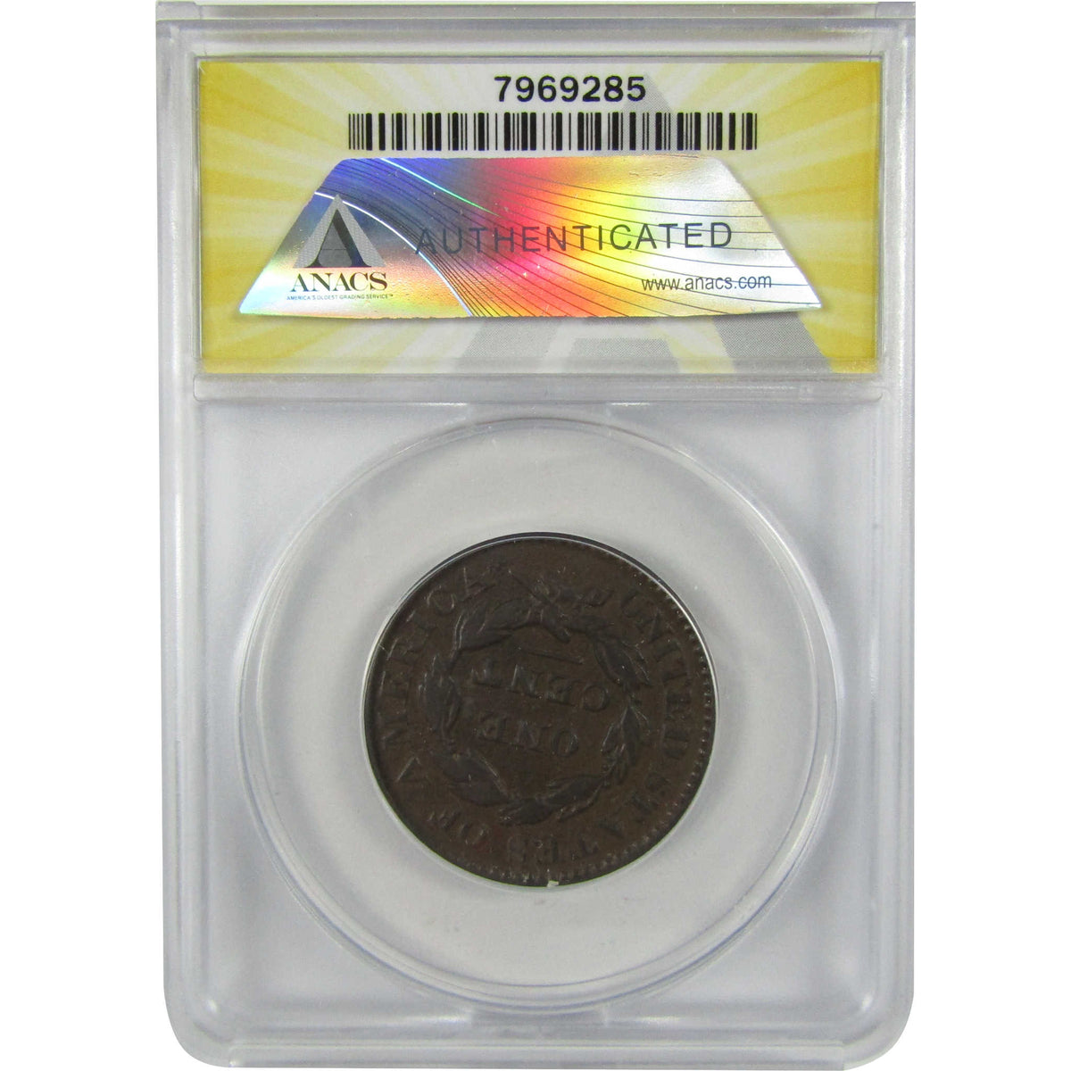 1827 Coronet Head Copper Large Cent VF 20 Details ANACS SKU:I28557