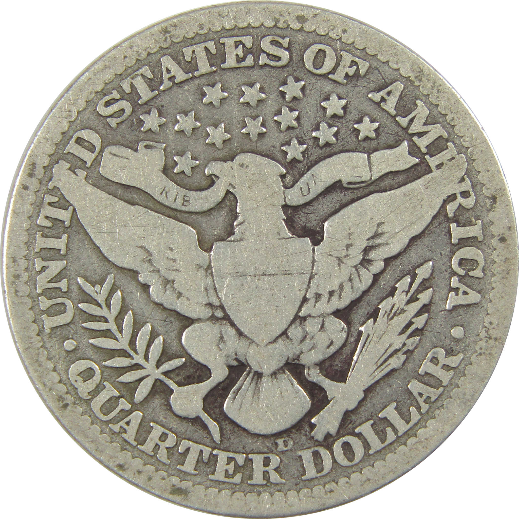 1911 D Barber Quarter G Good Silver 25c Coin SKU:I21843