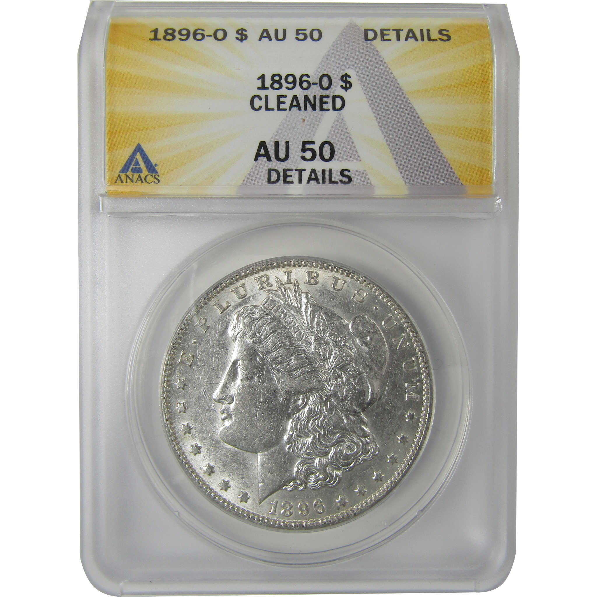 1896 O Morgan Dollar AU 50 Details ANACS Silver $1 Coin SKU:I18949 - Morgan coin - Morgan silver dollar - Morgan silver dollar for sale - Profile Coins &amp; Collectibles