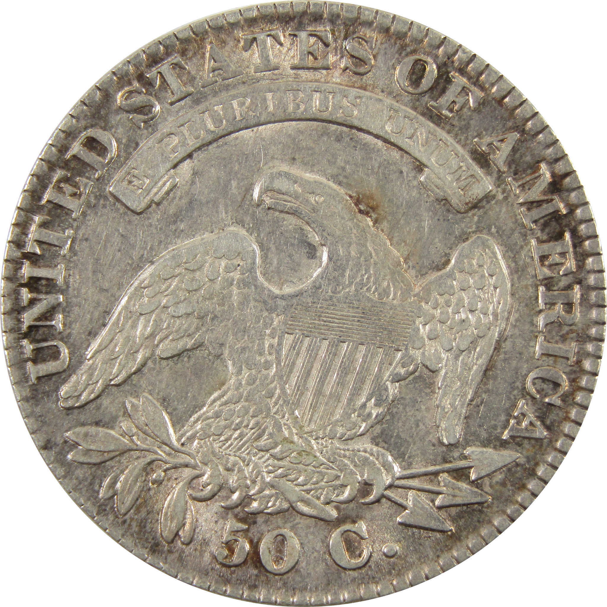 1830 Small 0 Capped Bust Half Dollar AU 89.24% Silver 50c SKU:I11178