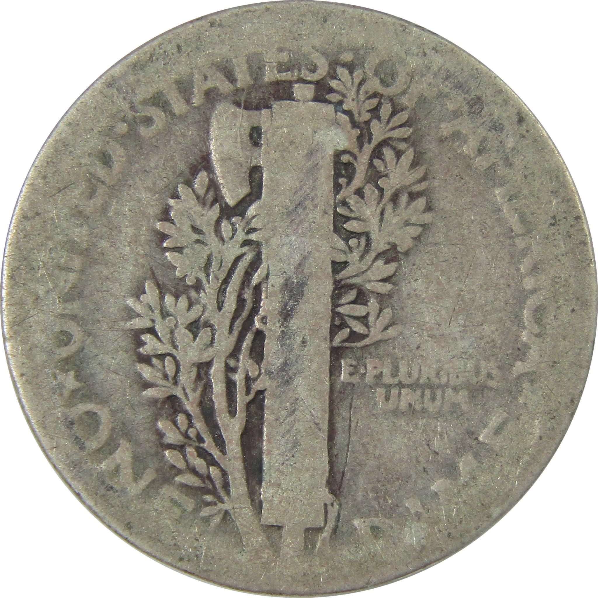 1921 Mercury Silver Dime AG About Good 10c Coin SKU:I23986