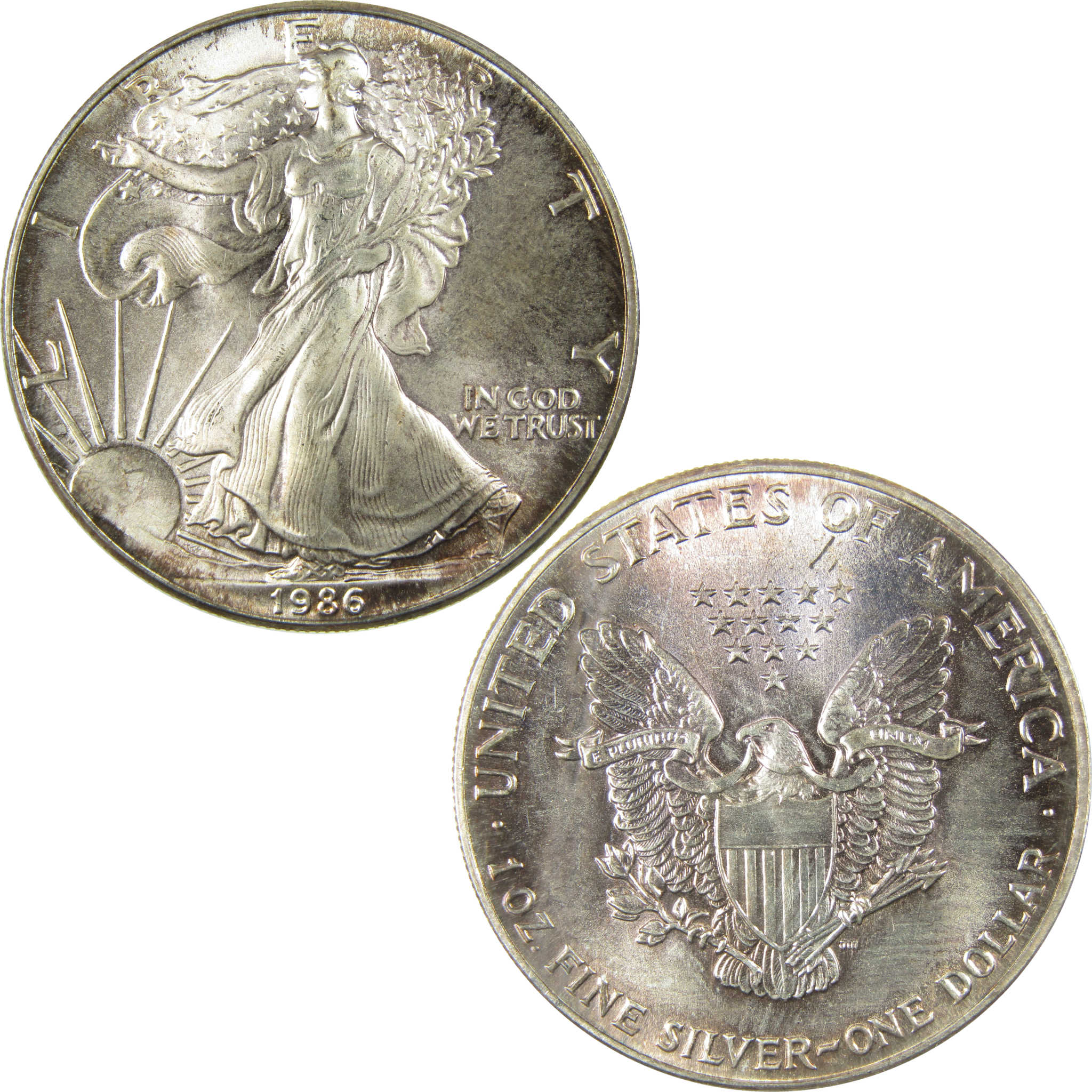 1986 American Silver Eagle Uncirculated Mint State $1 Coin SKU:CP1529