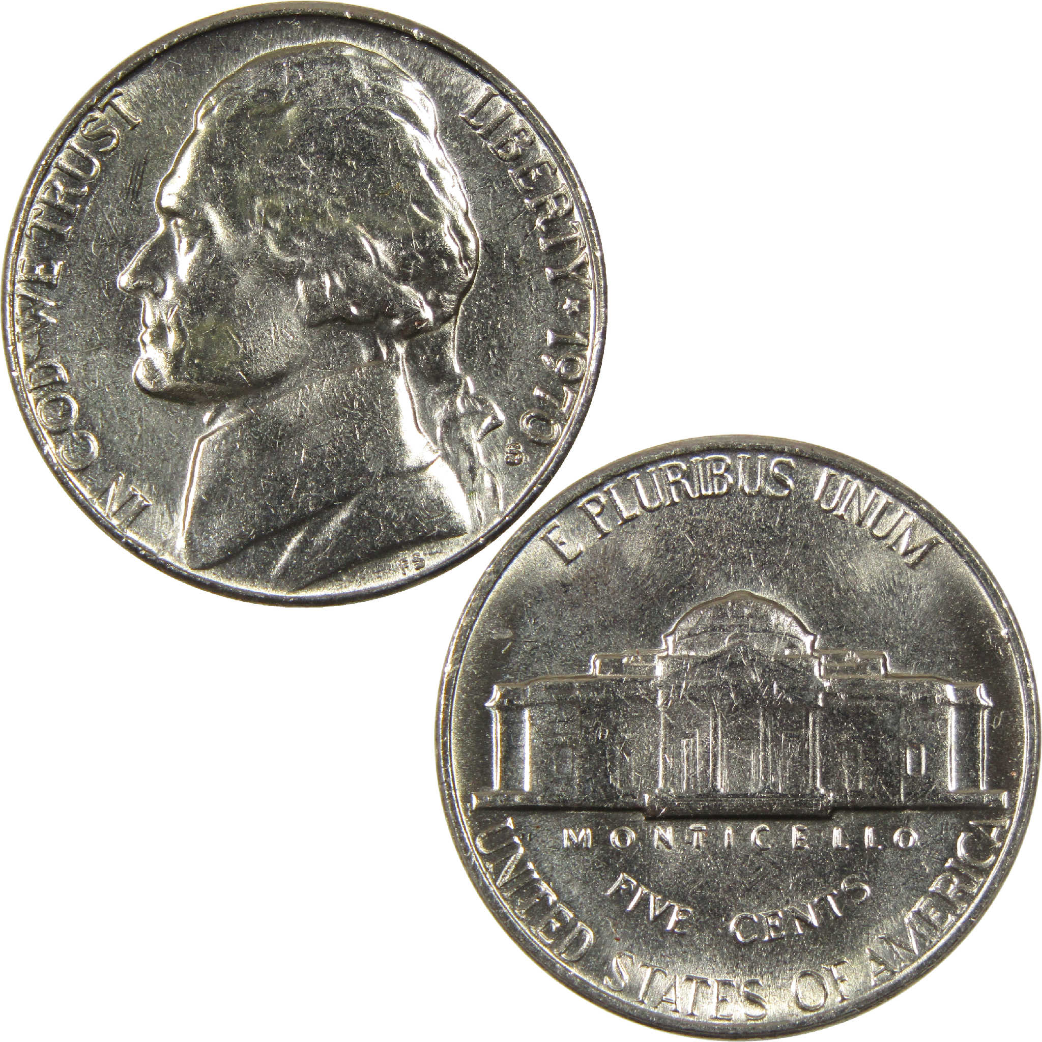 1970 S Jefferson Nickel BU Uncirculated 5c Coin