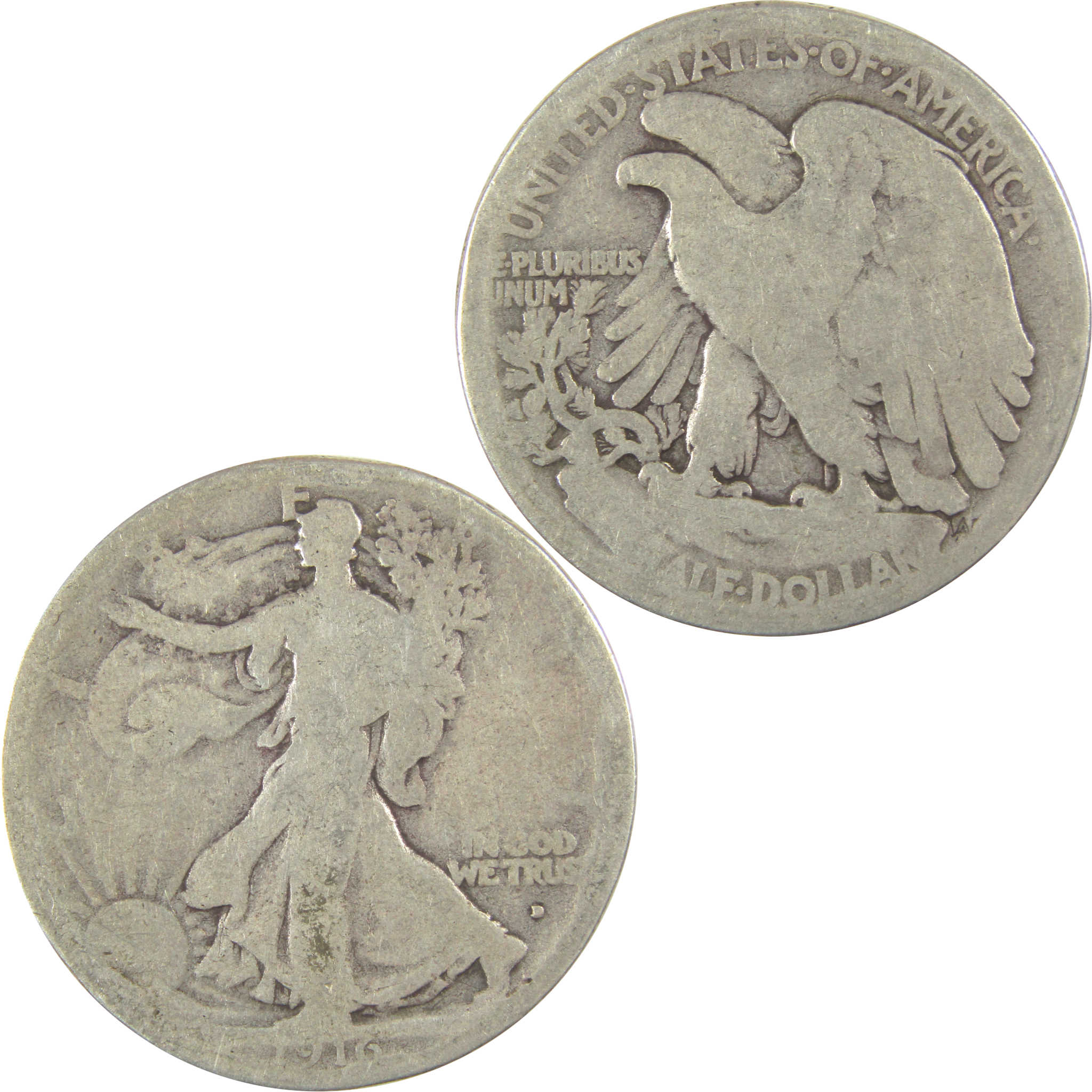 1916 D Liberty Walking Half Dollar AG About Good Silver SKU:I19774