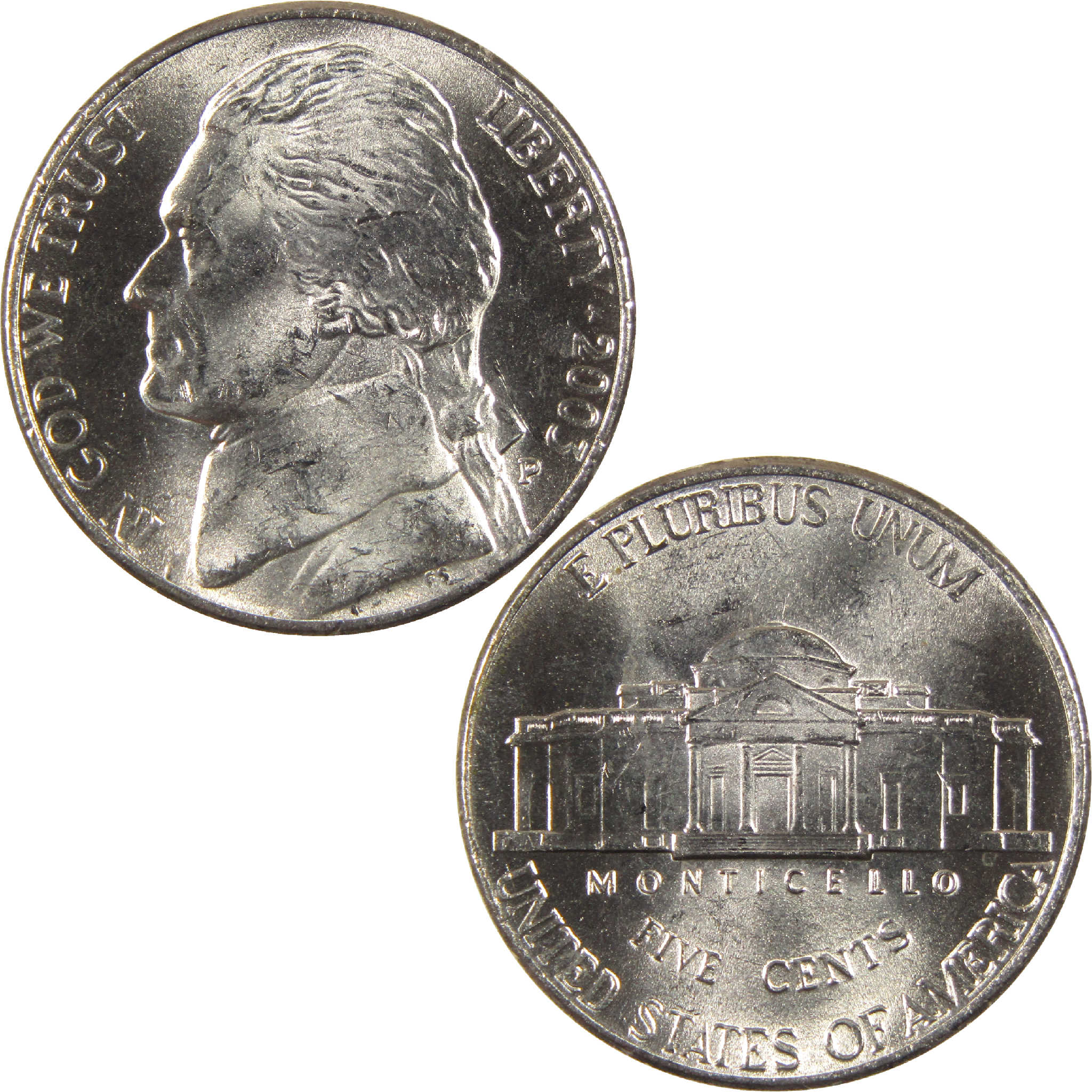 2003 P Jefferson Nickel Uncirculated 5c Coin