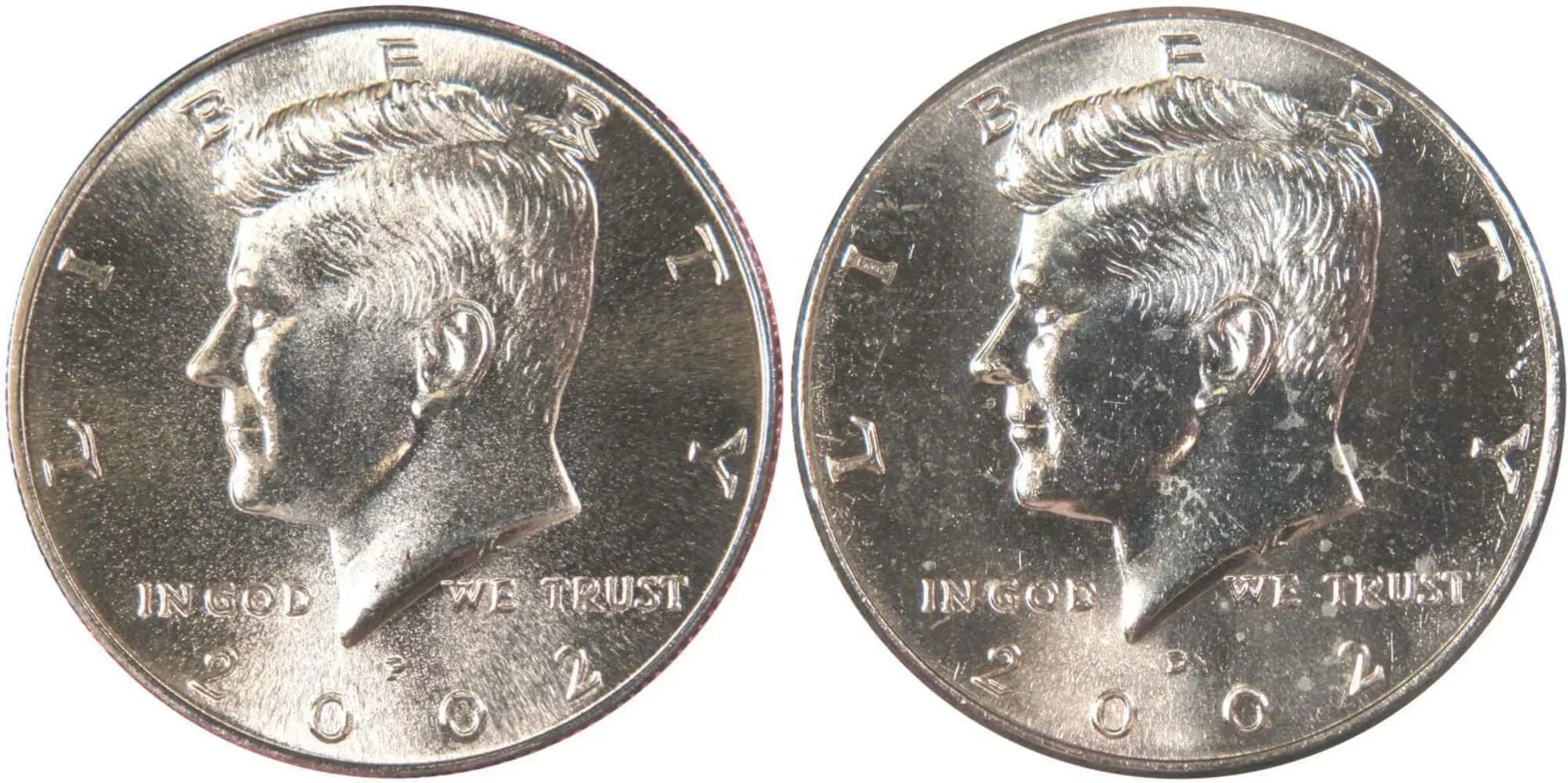 2002 P&D Kennedy Half Dollar 2 Coin Set Clad Uncirculated Mint State