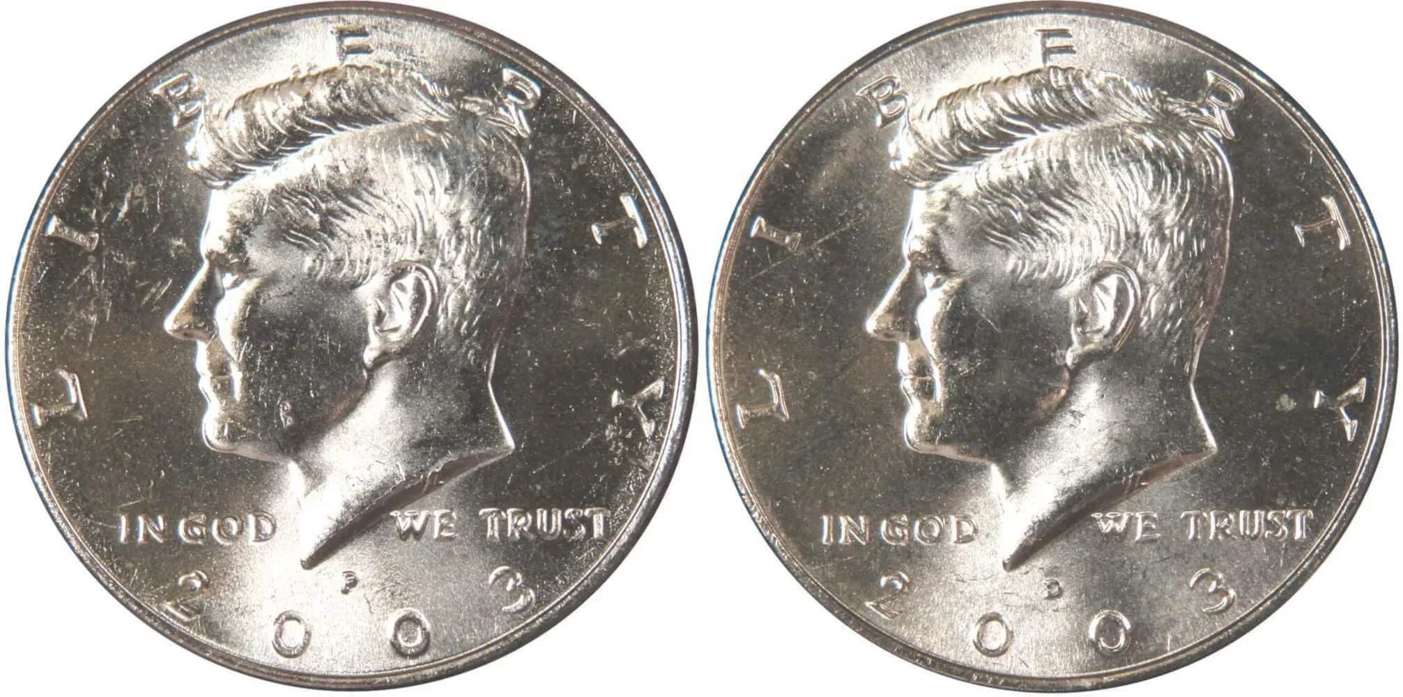 2003 P&D Kennedy Half Dollar 2 Coin Set Clad Uncirculated Mint State
