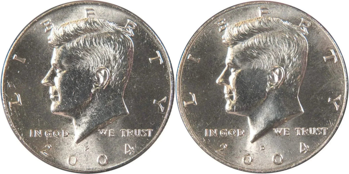 2004 P&D Kennedy Half Dollar 2 Coin Set Clad Uncirculated Mint State