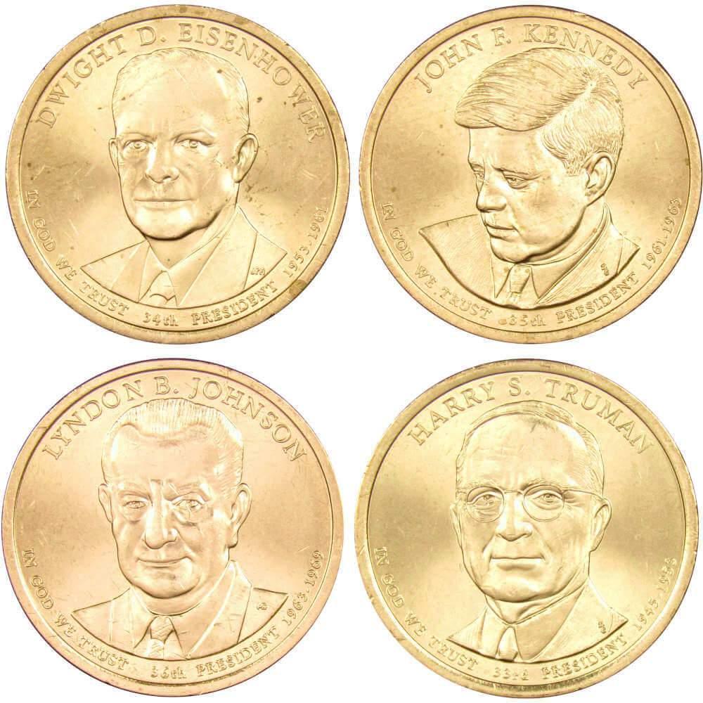 2015 P Presidential Dollar 4 Coin Set Uncirculated Mint State