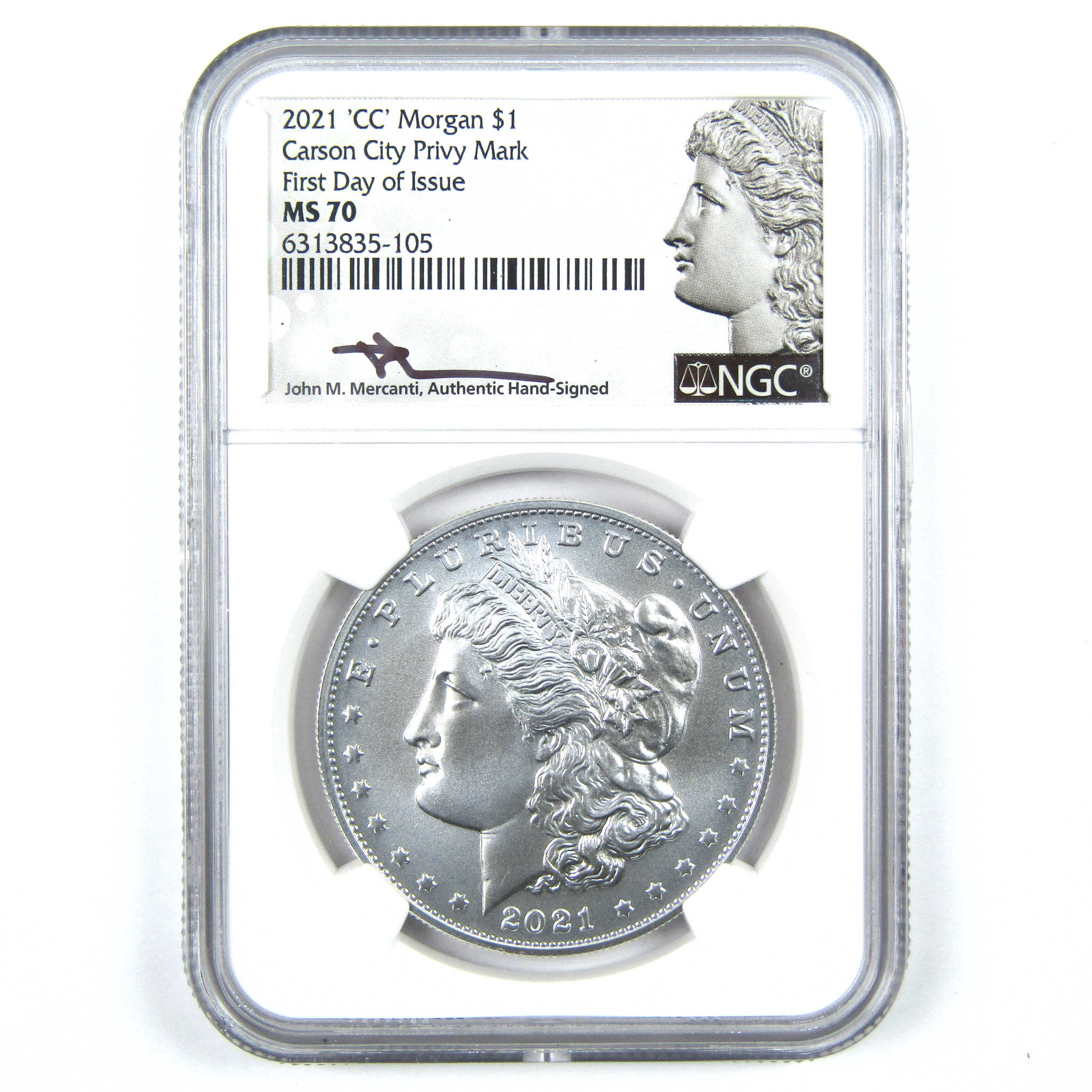 2021 CC Morgan Dollar MS 70 NGC Silver Signed Mercanti SKU:CPC6397 - Morgan coin - Morgan silver dollar - Morgan silver dollar for sale - Profile Coins &amp; Collectibles