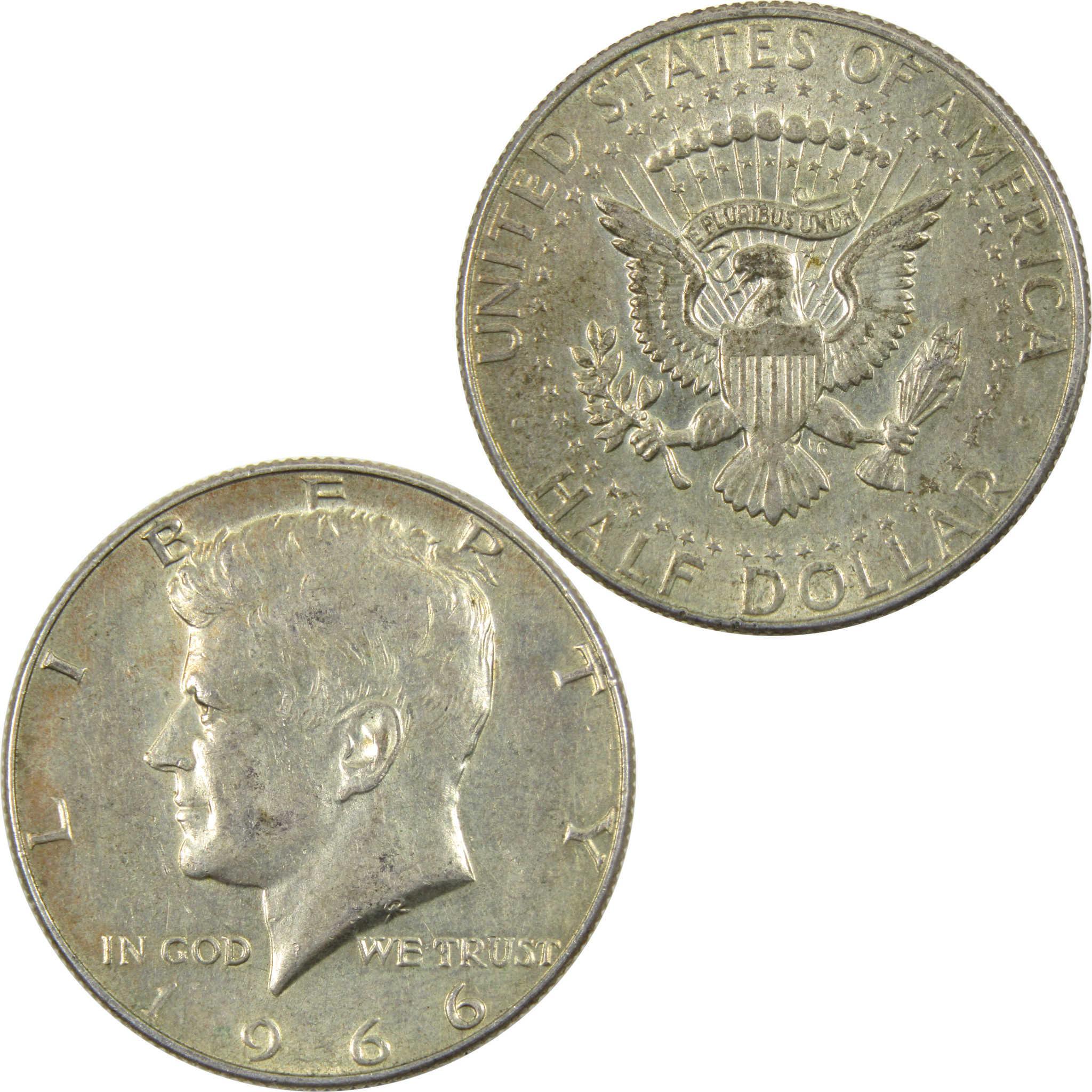 1966 Kennedy Half Dollar Circulated Silver Clad 50c Coin Collectible