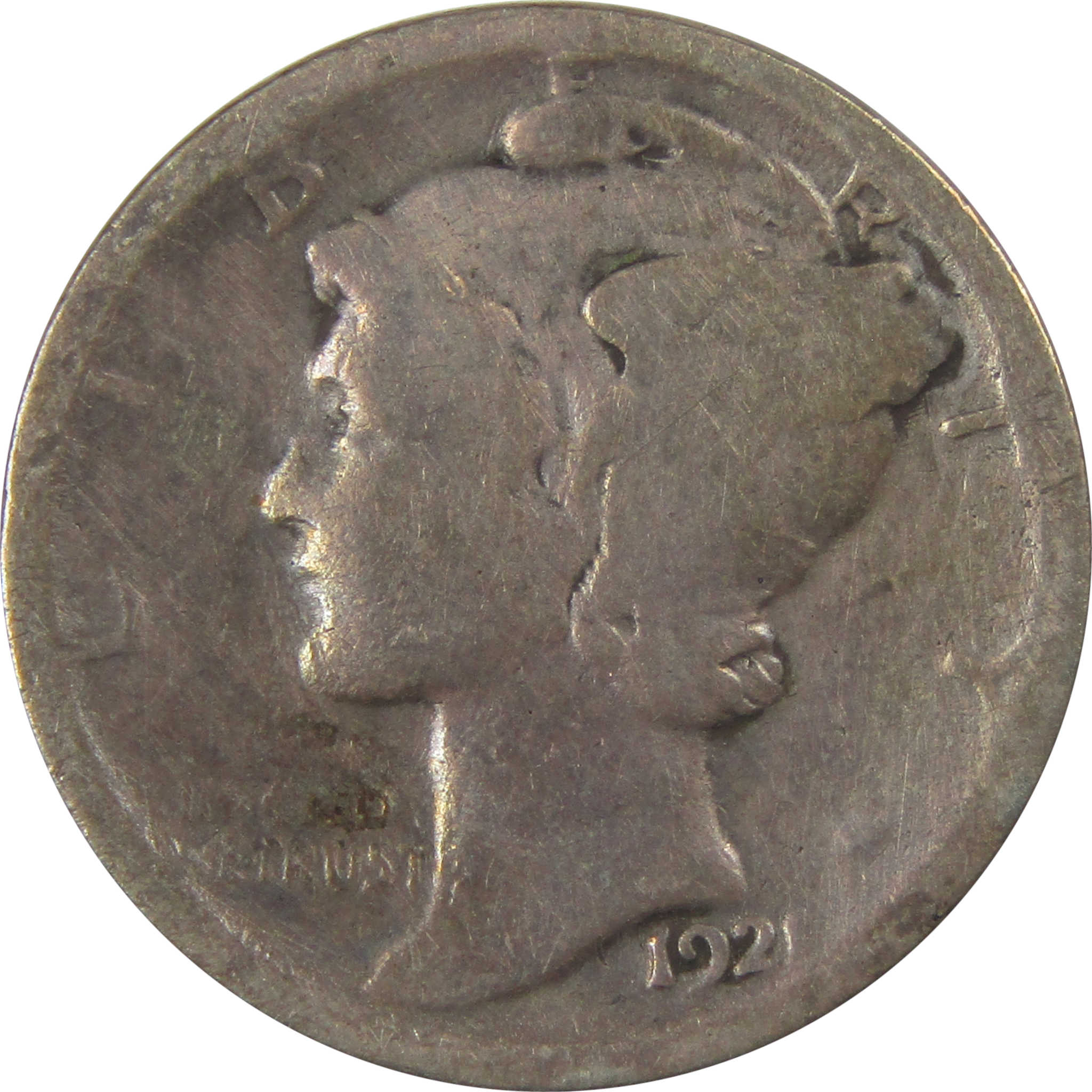 1921 Mercury Dime G Good Details Silver 10c Coin SKU:I22419