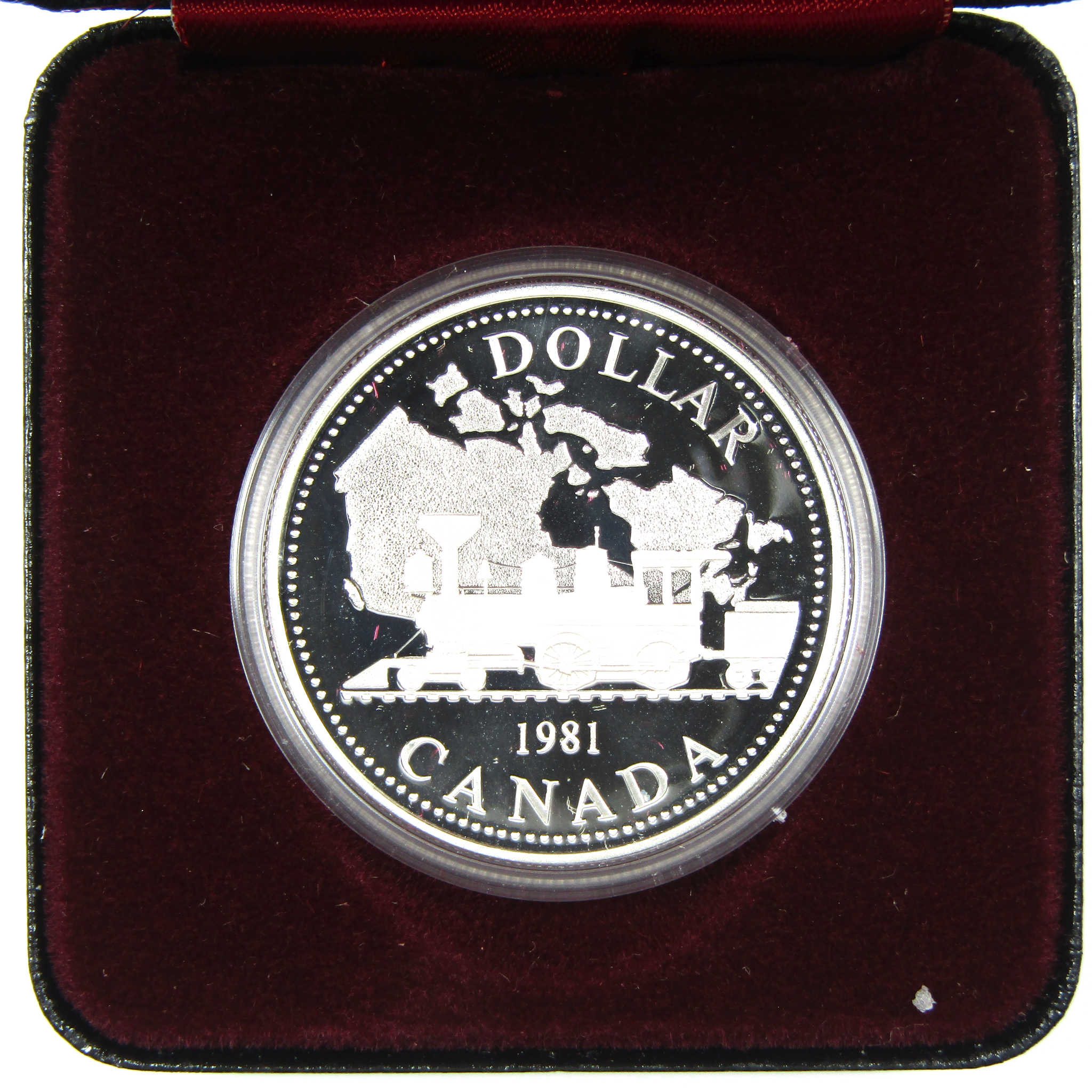 1981 Canadian Trans-Canada Railway Dollar Silver $1 Proof SKU:CPC7794