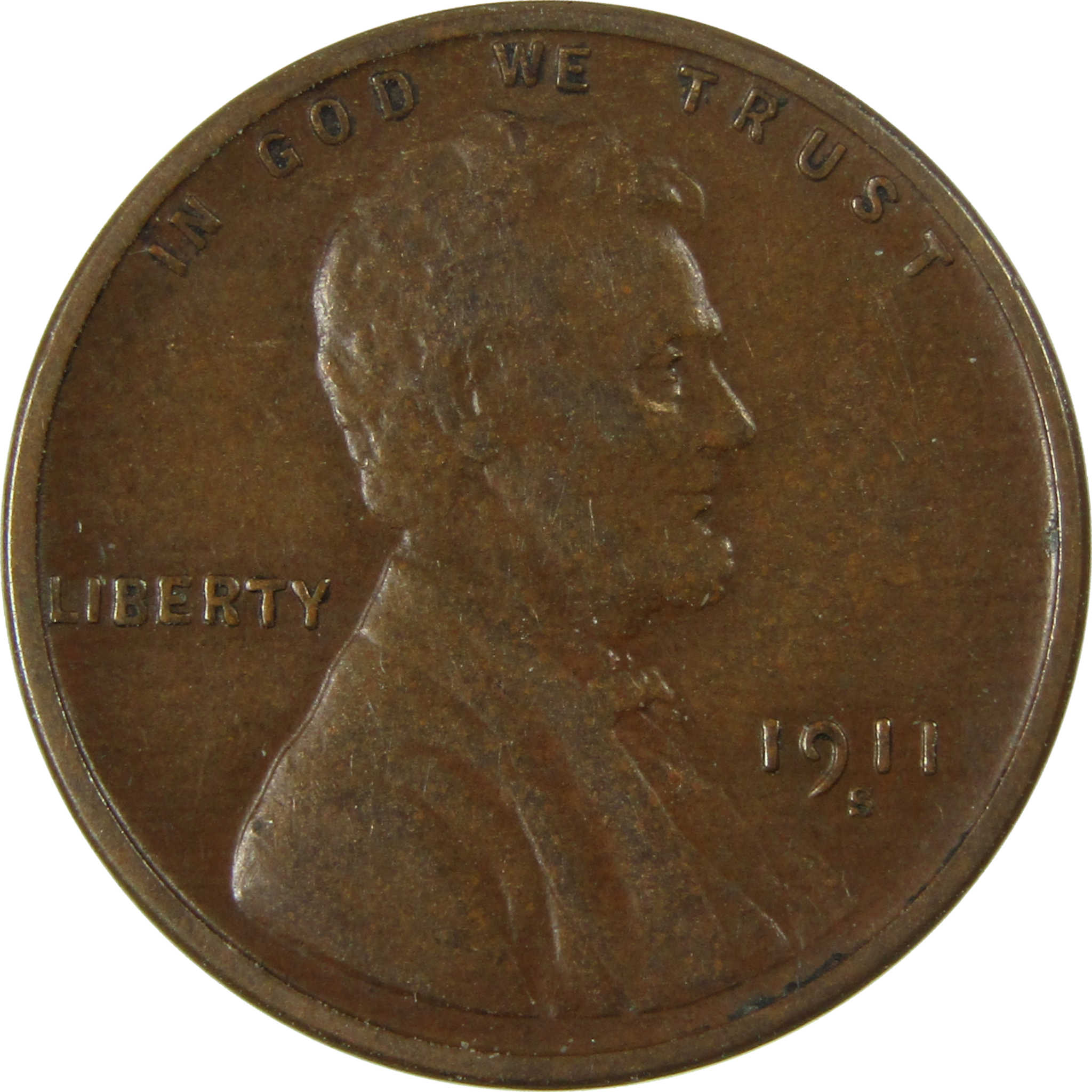 1911 S Lincoln Wheat Cent VF Very Fine Penny 1c Coin SKU:I27662