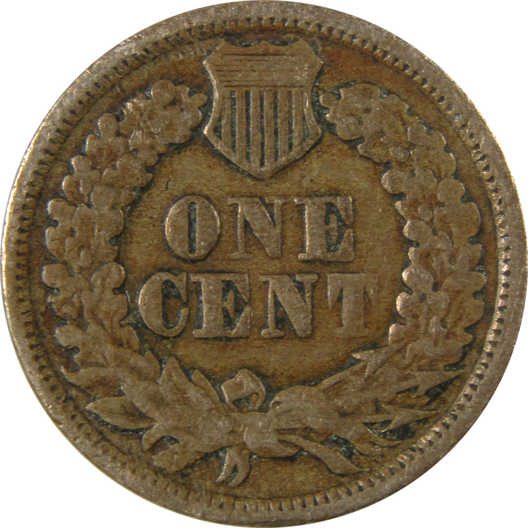 1863 Indian Head Cent F Fine Details Penny 1c Coin SKU:CP1179