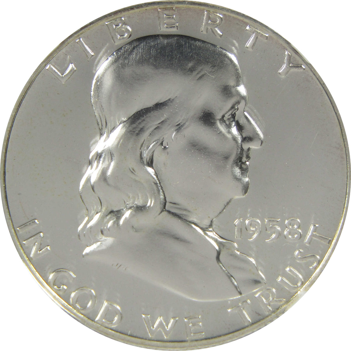1958 Franklin Silver Half Dollar PF 67 NGC Proof 50c Coin SKU:I28805