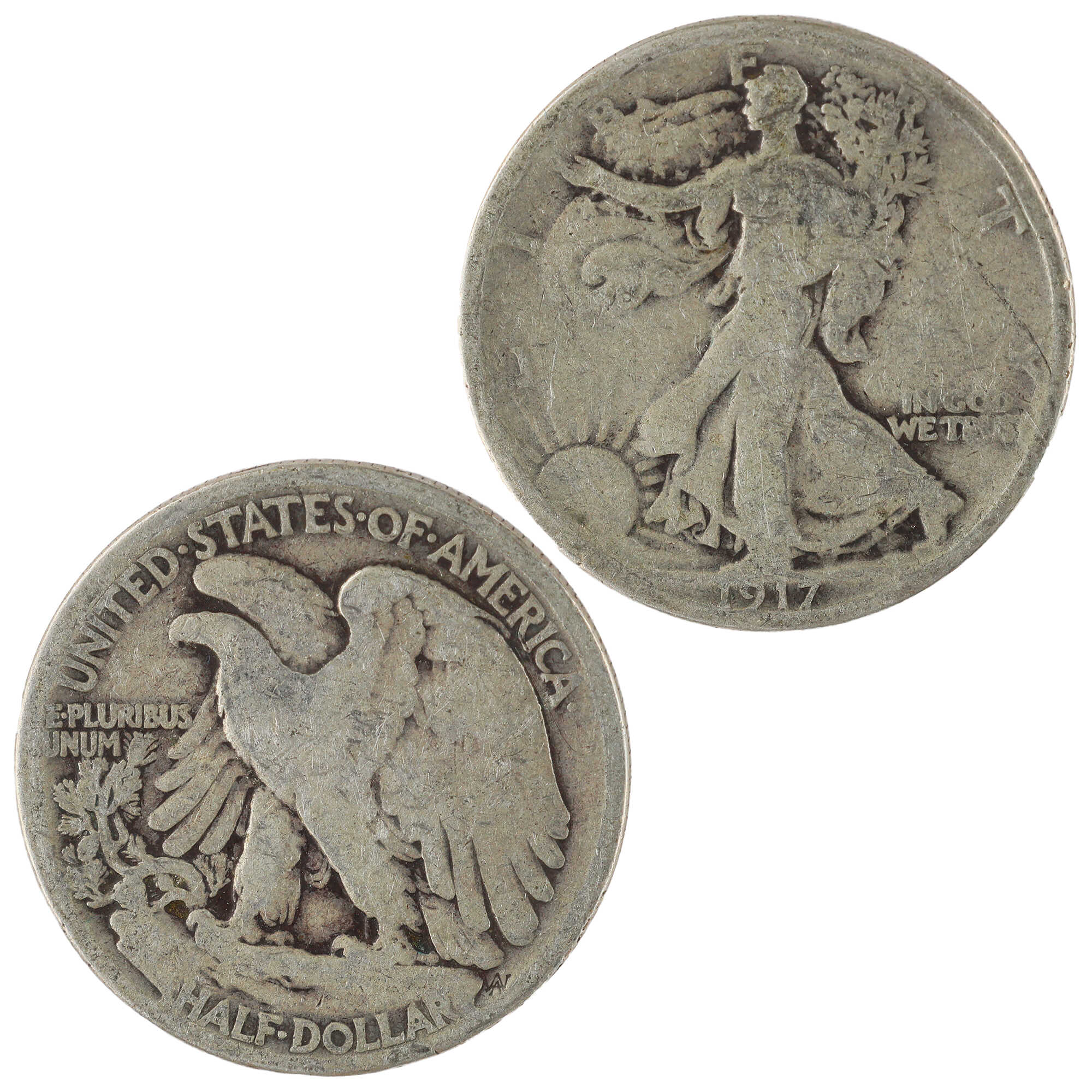 1917 Liberty Walking Half Dollar G Good Silver 50c Coin SKU:I12022