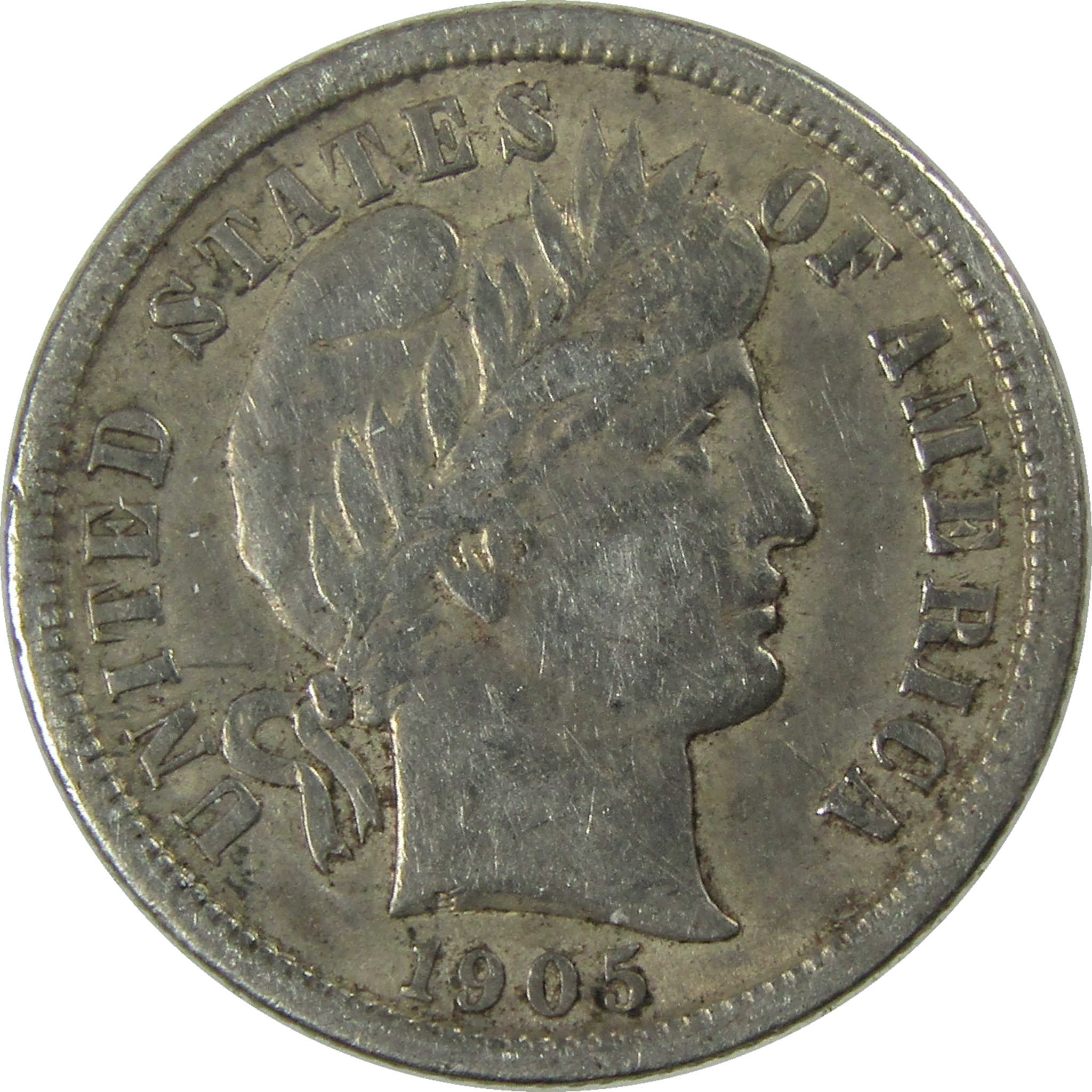 1905 S Barber Silver Dime XF EF Extremely Fine Details SKU:I27512
